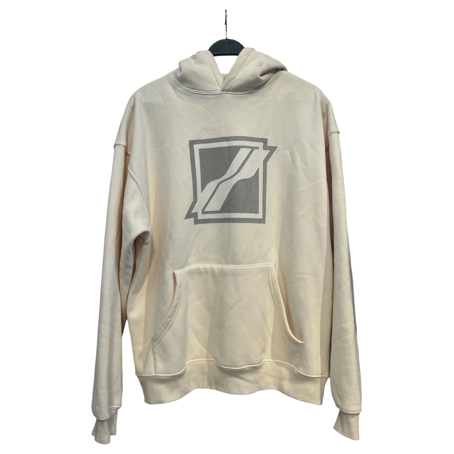 WE11DONE/Hoodie/M/Cotton/CRM/CREAM STRIPE LOGO view 1