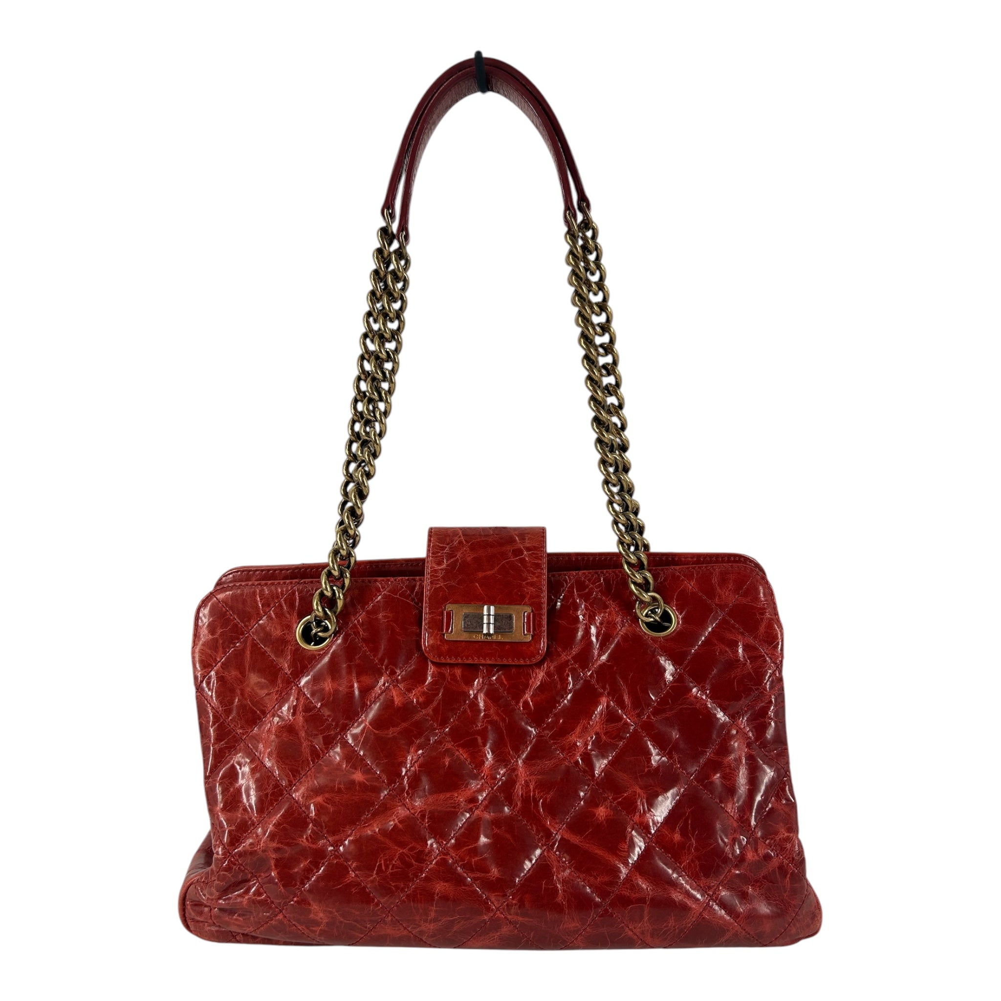 CHANEL/Cross Body Bag/Leather/RED/15751656 view 1