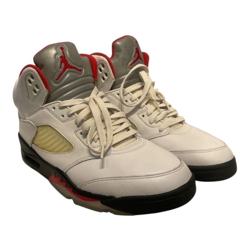NIKE/Hi-Sneakers/US 10.5/Cotton/WHT/Jordan 5s Fire Red