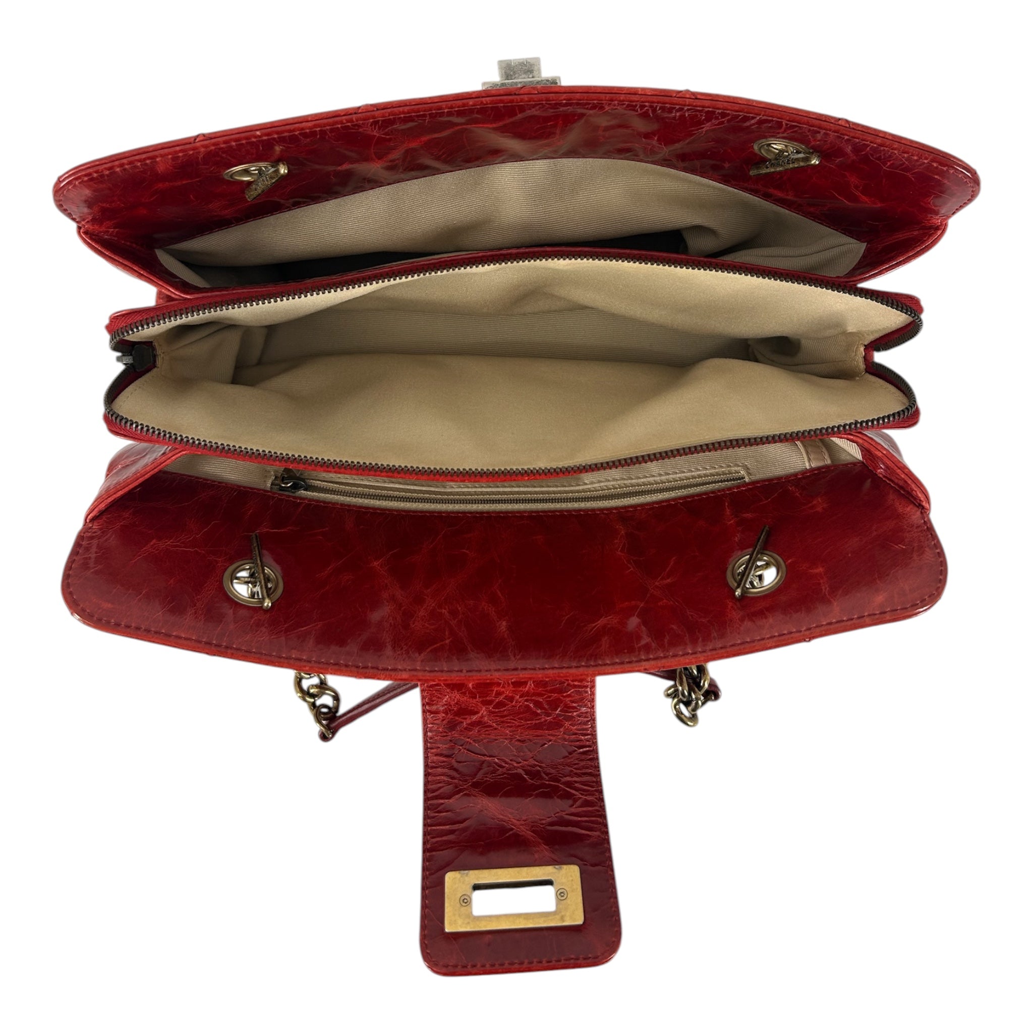 CHANEL/Cross Body Bag/Leather/RED/15751656 view 4