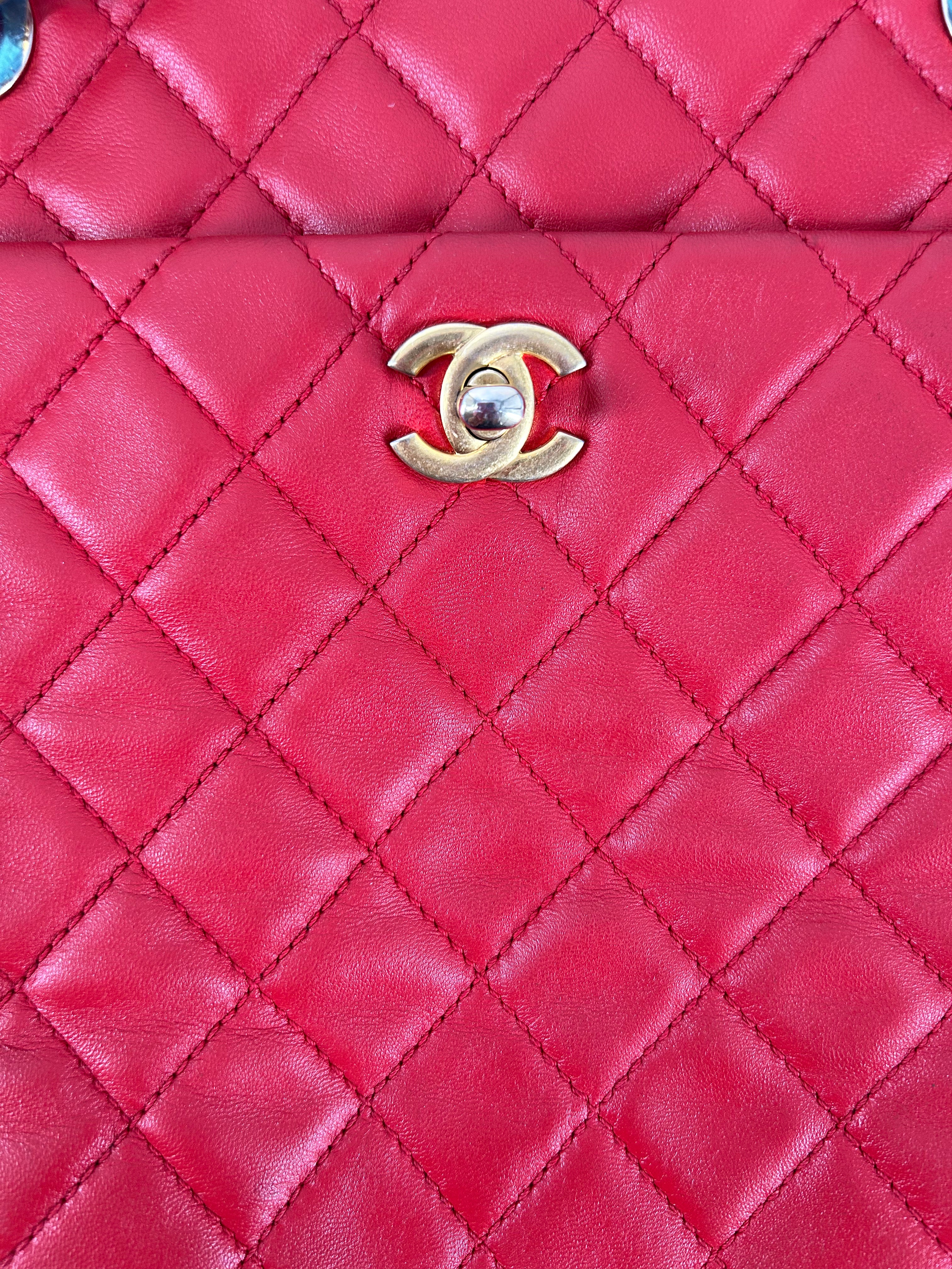 CHANEL/Tote Bag/Leather/RED/18927033 LAMBSKIN view 6