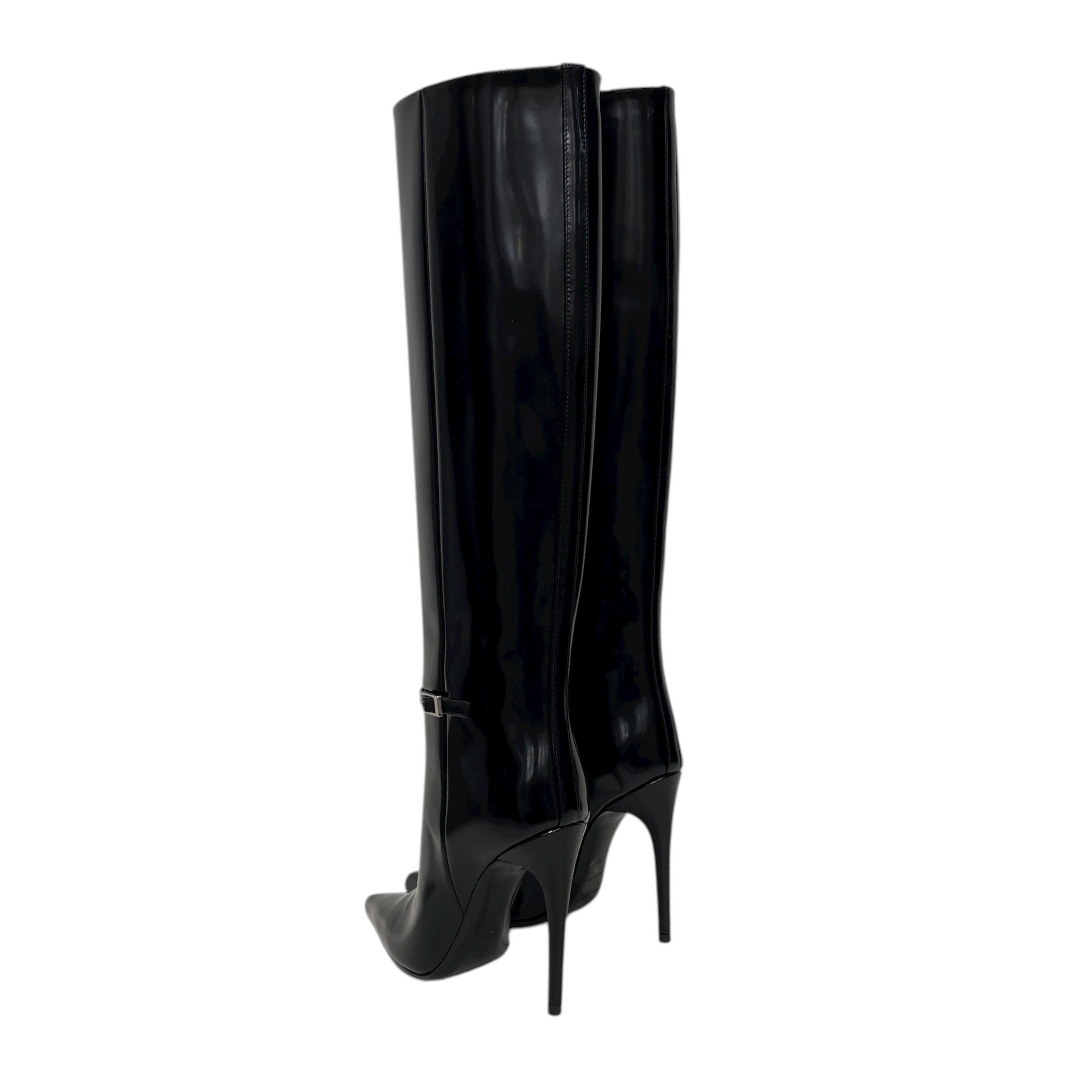 SAINT LAURENT/Long Boots/EU 35/Leather/BLK/MINI BUCKLE BOOT view 2