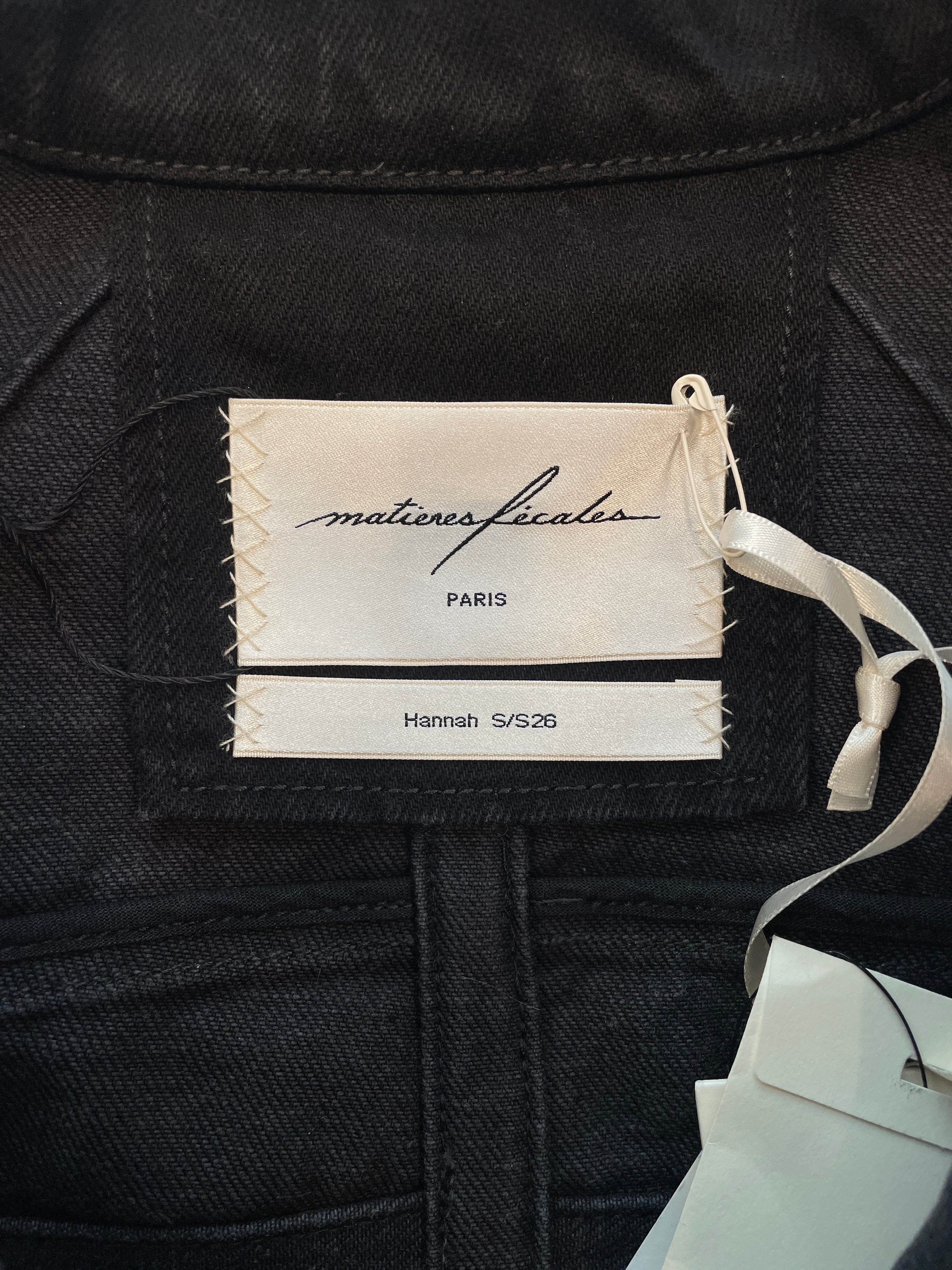 MATIERES FECALES /Denim Jkt/M/Cotton/BLK/DISTRESSED DENIM JACKET view 4