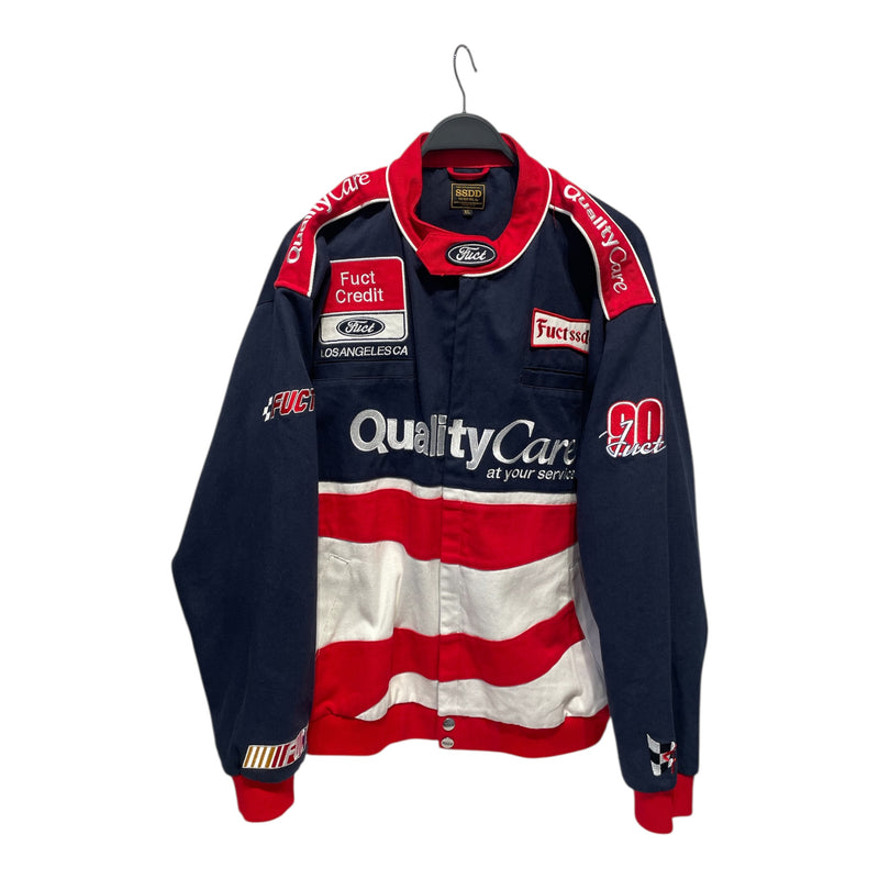 FUCT/Souvenir Jkt/L/NVY/Graphic/RACING STYLE JACKET,