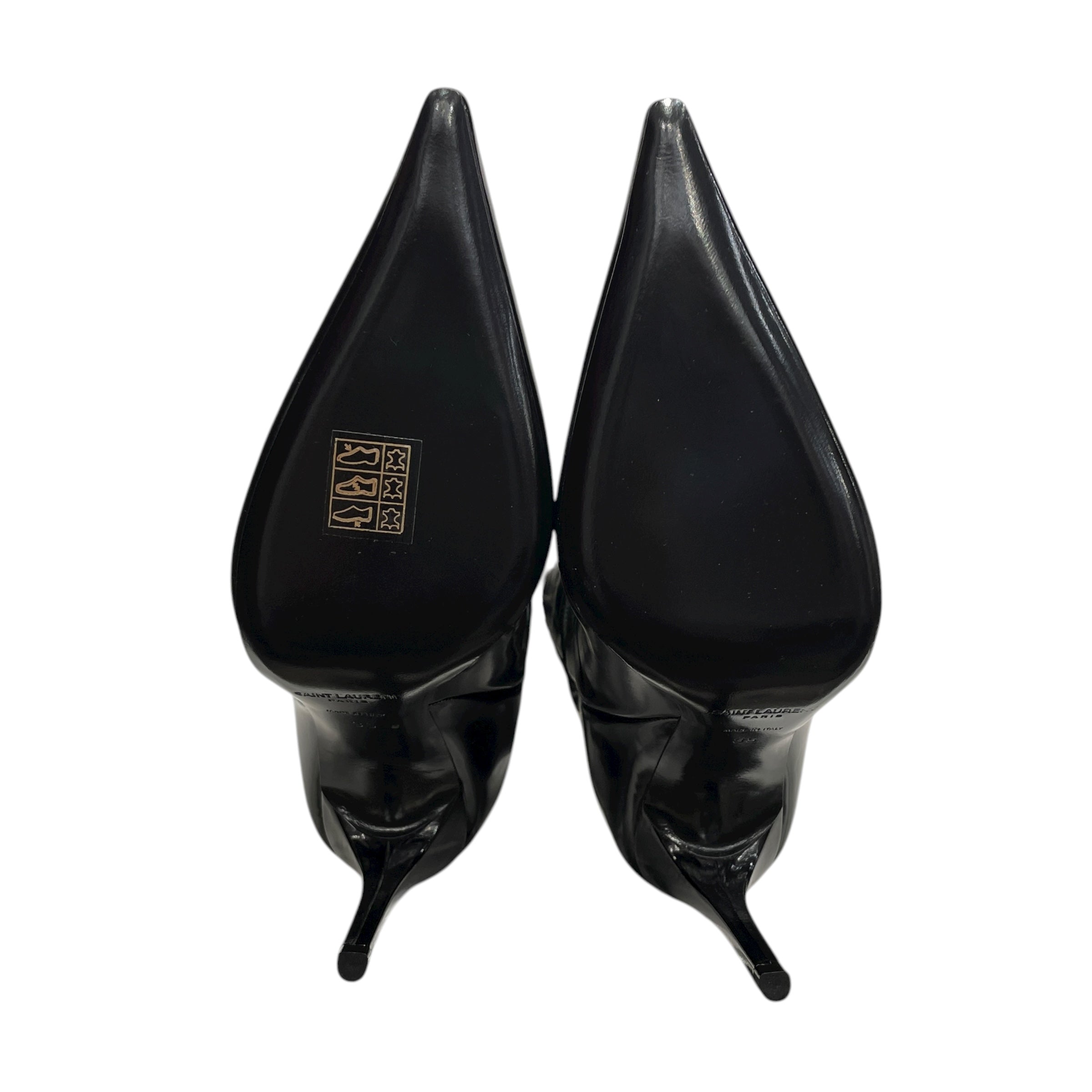 SAINT LAURENT/Long Boots/EU 35/Leather/BLK/MINI BUCKLE BOOT view 3