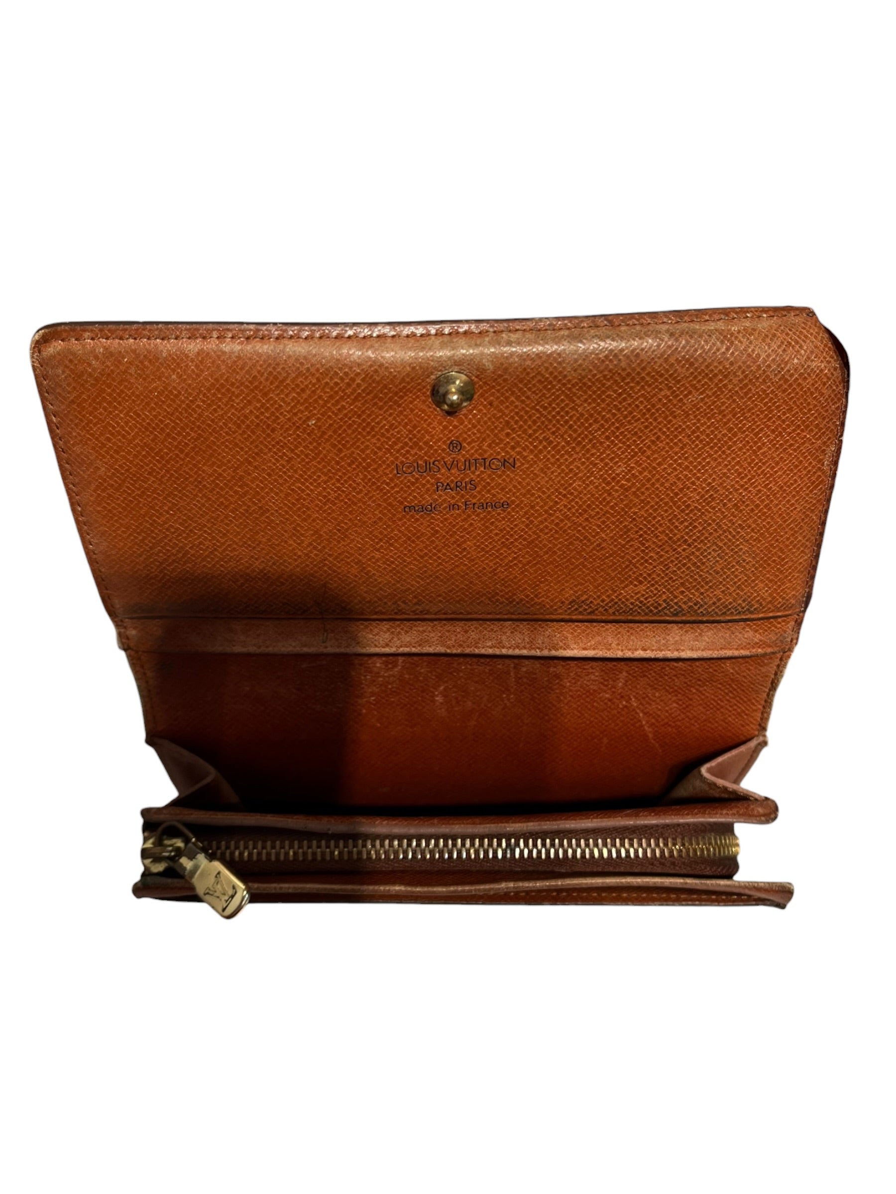 LOUIS VUITTON/Wallet/Monogram/Leather/BRW/PORTE MONNAIE view 3