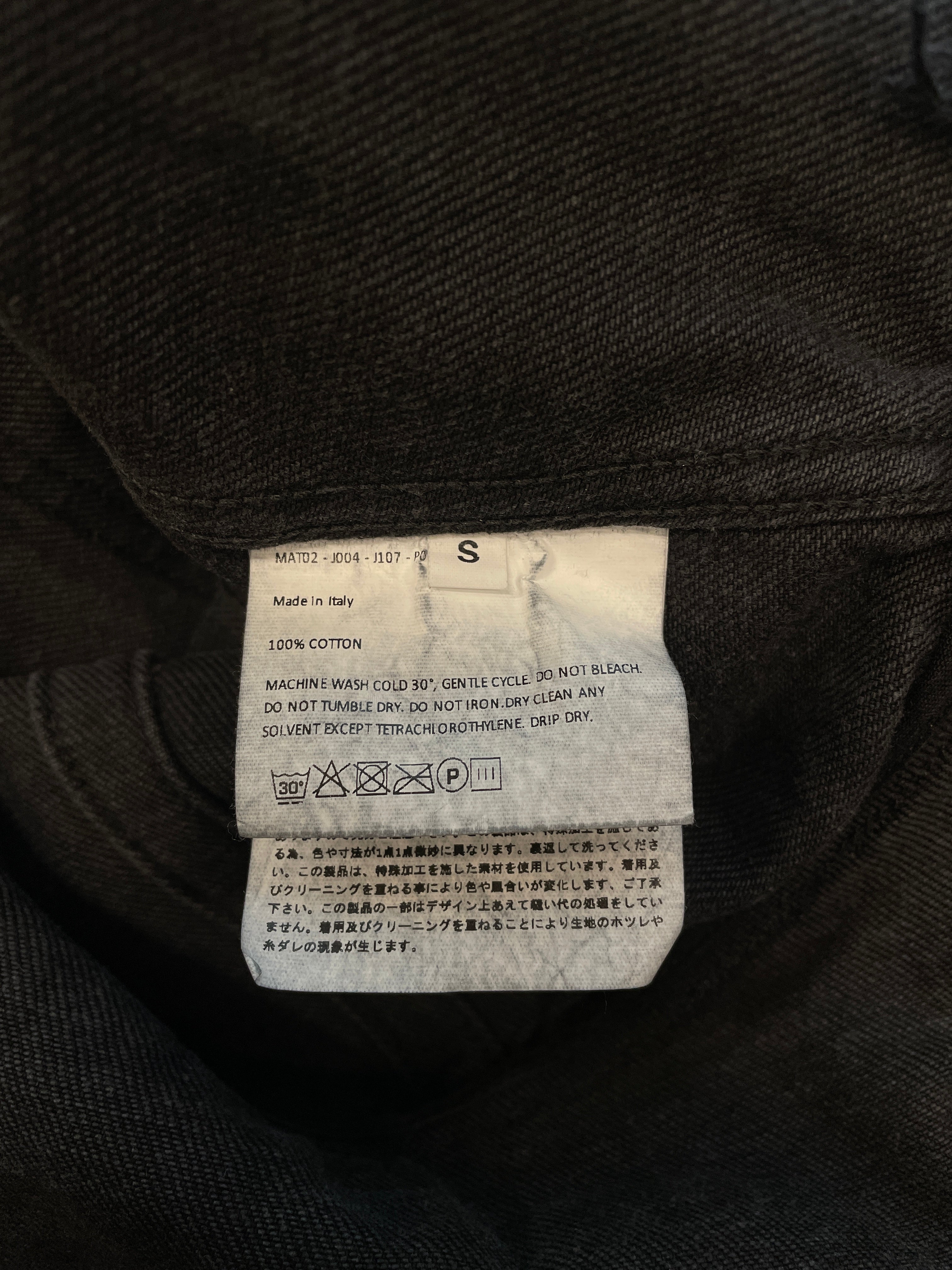 MATIERES FECALES /Denim Jkt/M/Cotton/BLK/DISTRESSED DENIM JACKET view 5