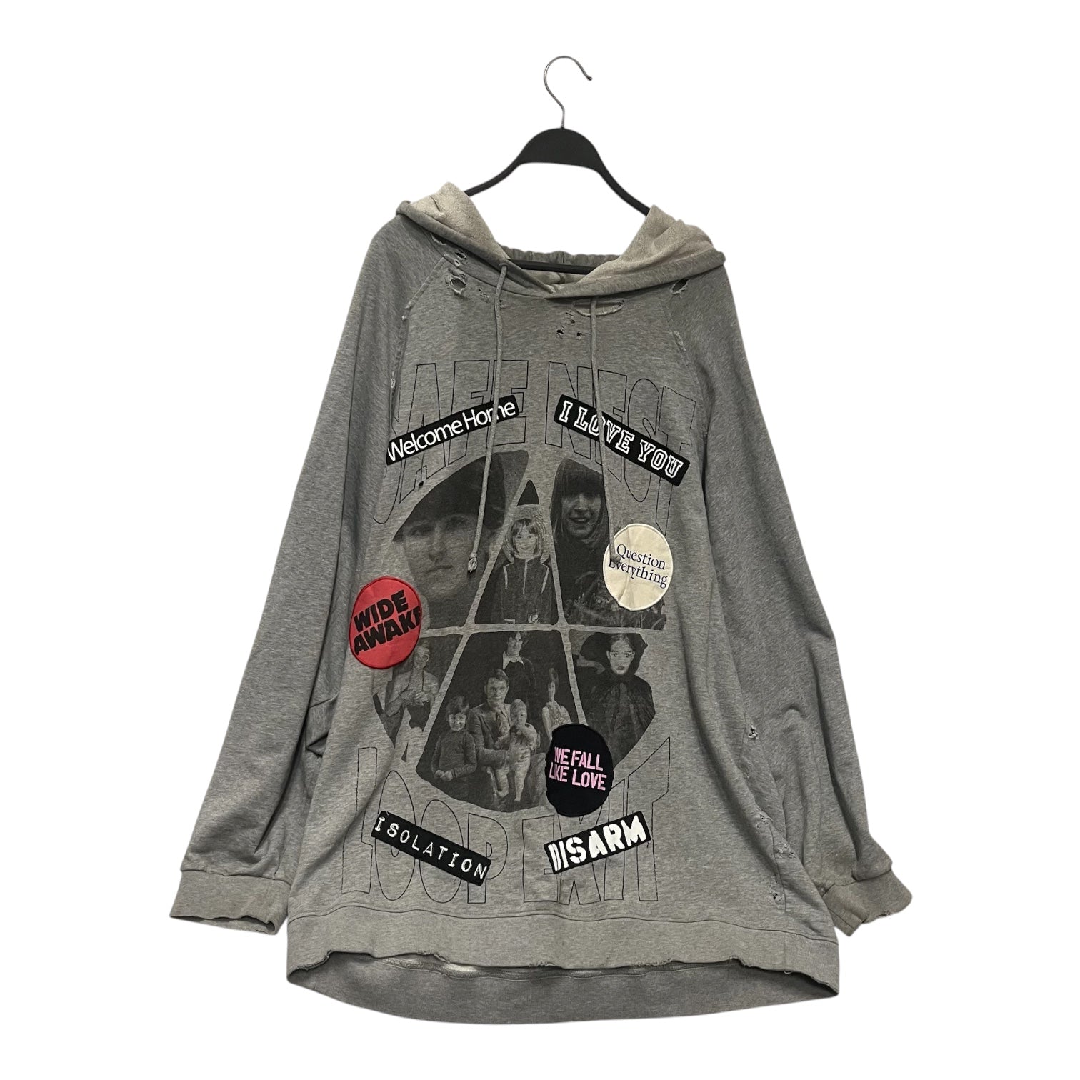 RAF SIMONS/Hoodie/M/Cotton/GRY/welcome home view 1