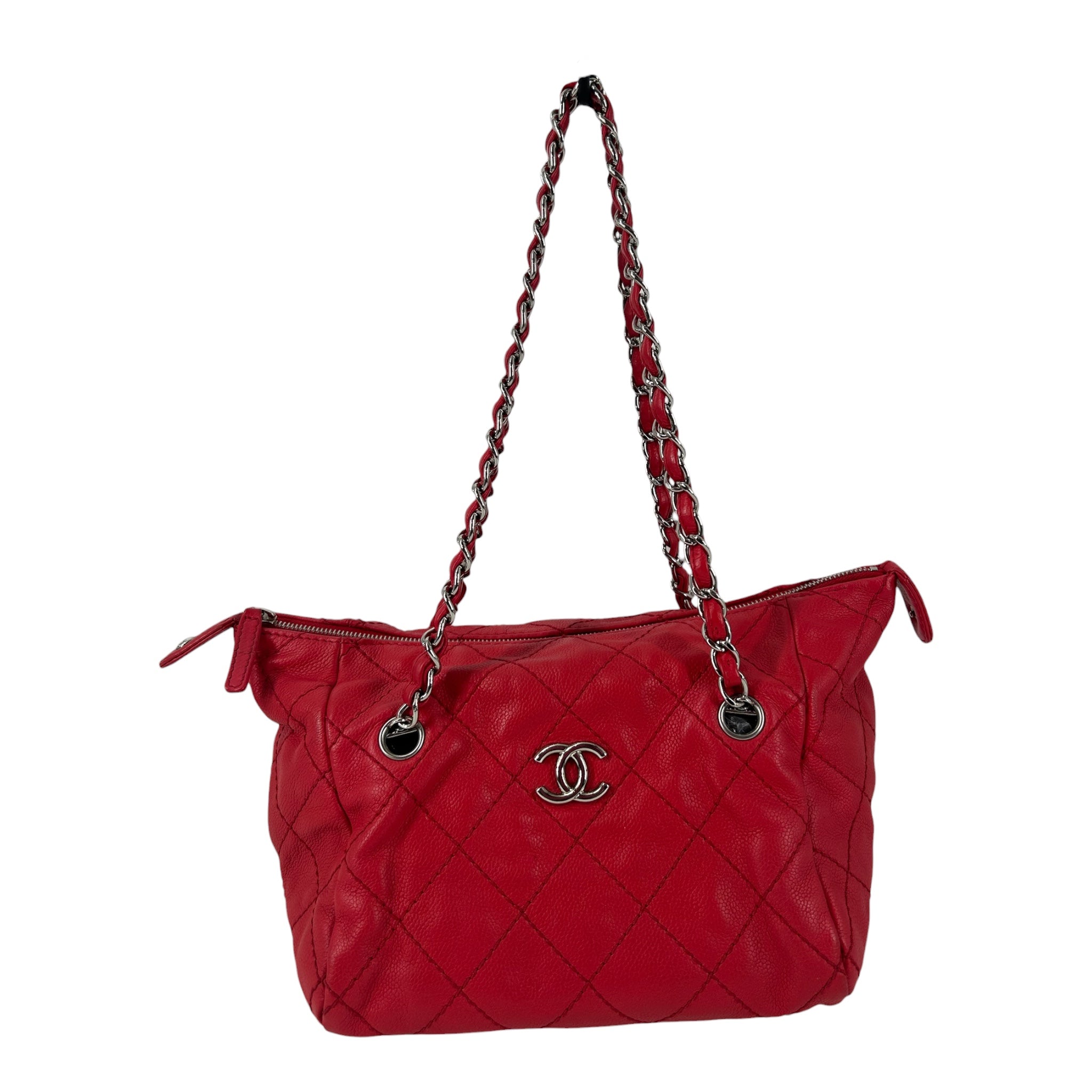 CHANEL/Tote Bag/Cotton/RED/12810813 view 1