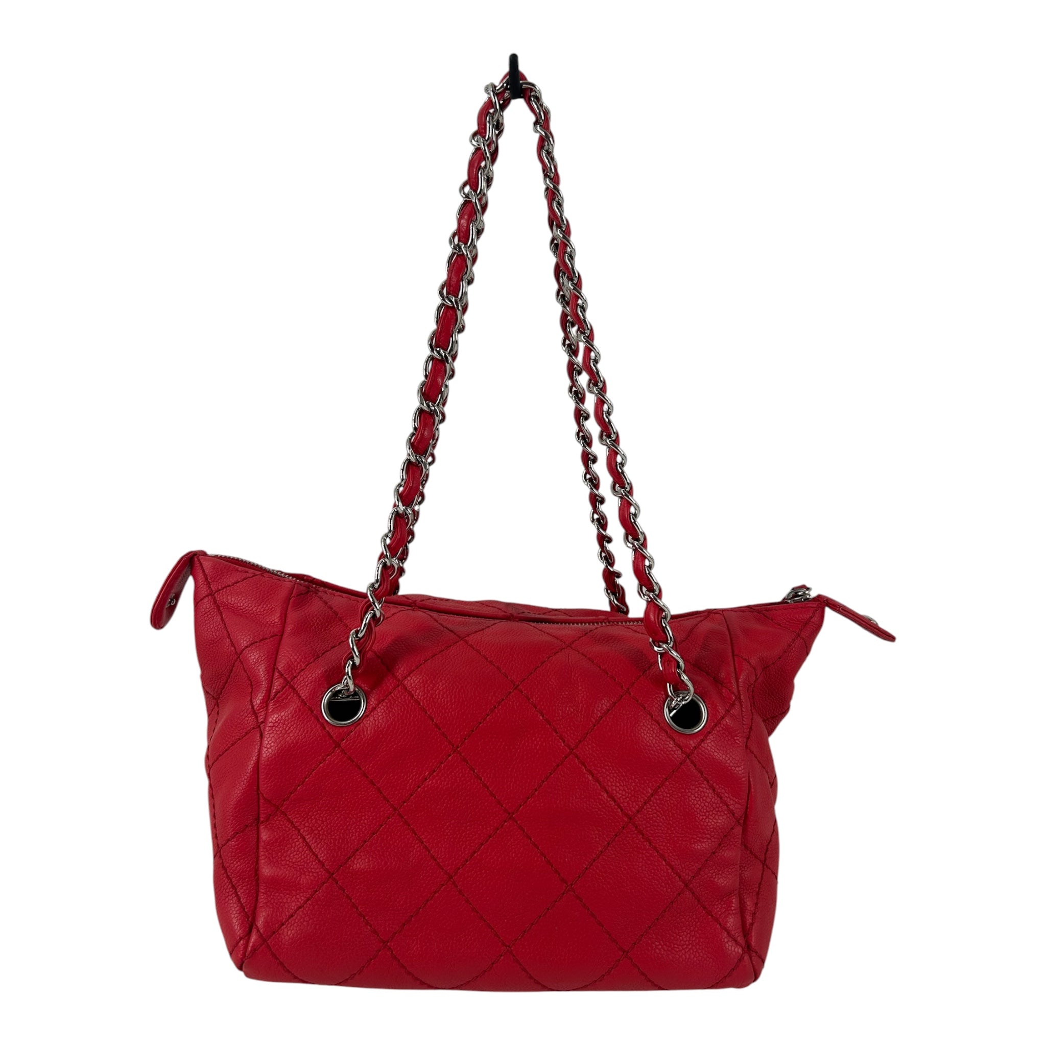 CHANEL/Tote Bag/Cotton/RED/12810813 view 2