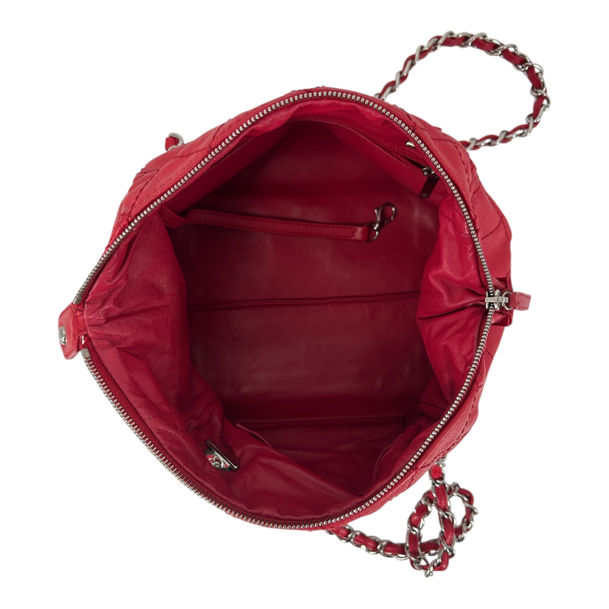 CHANEL/Tote Bag/Cotton/RED/12810813 view 4