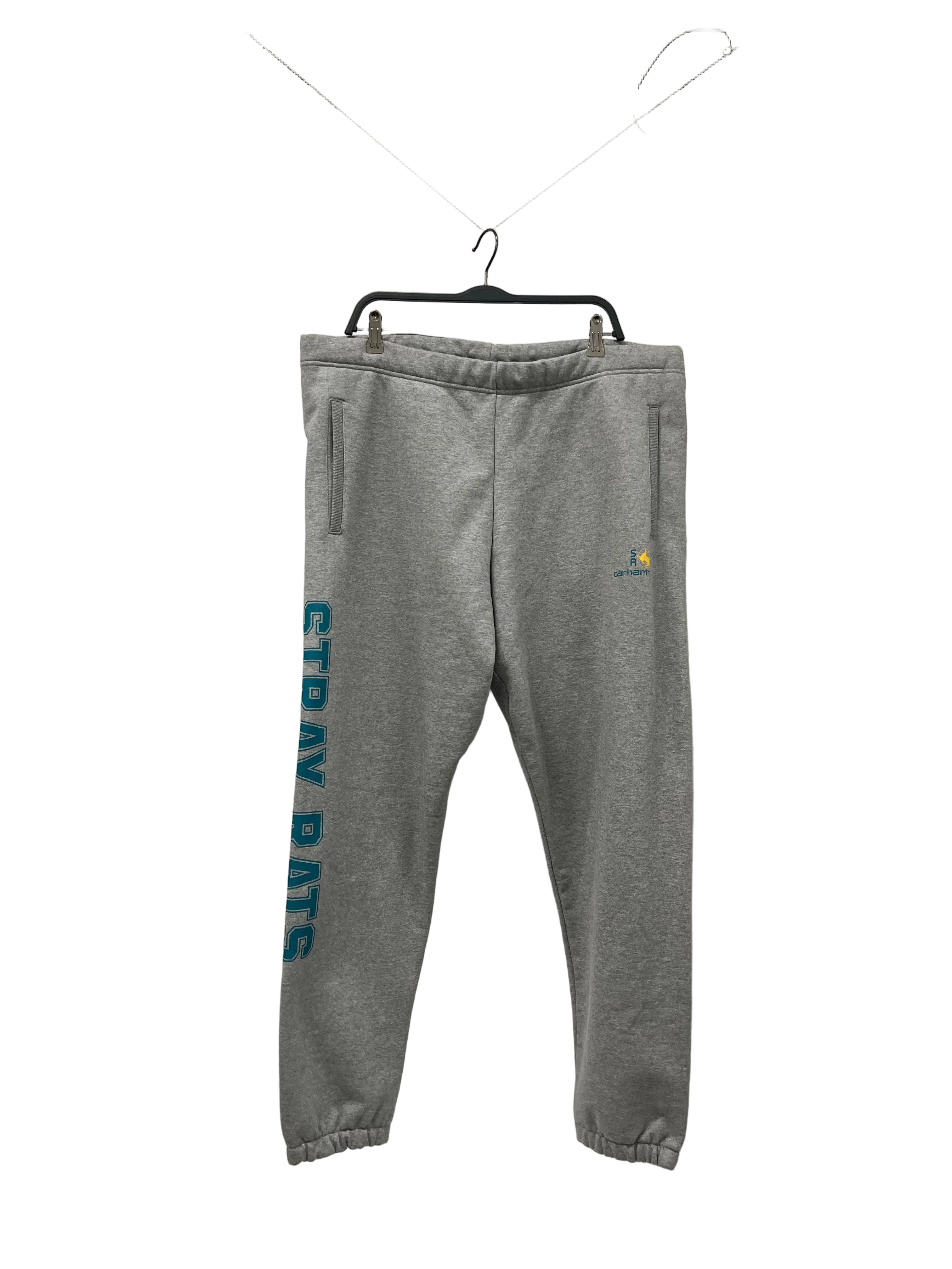 Carhartt/STRAY RATS/Pants/XXL/Cotton/GRY/BLUE TEXT JOGGER view 1