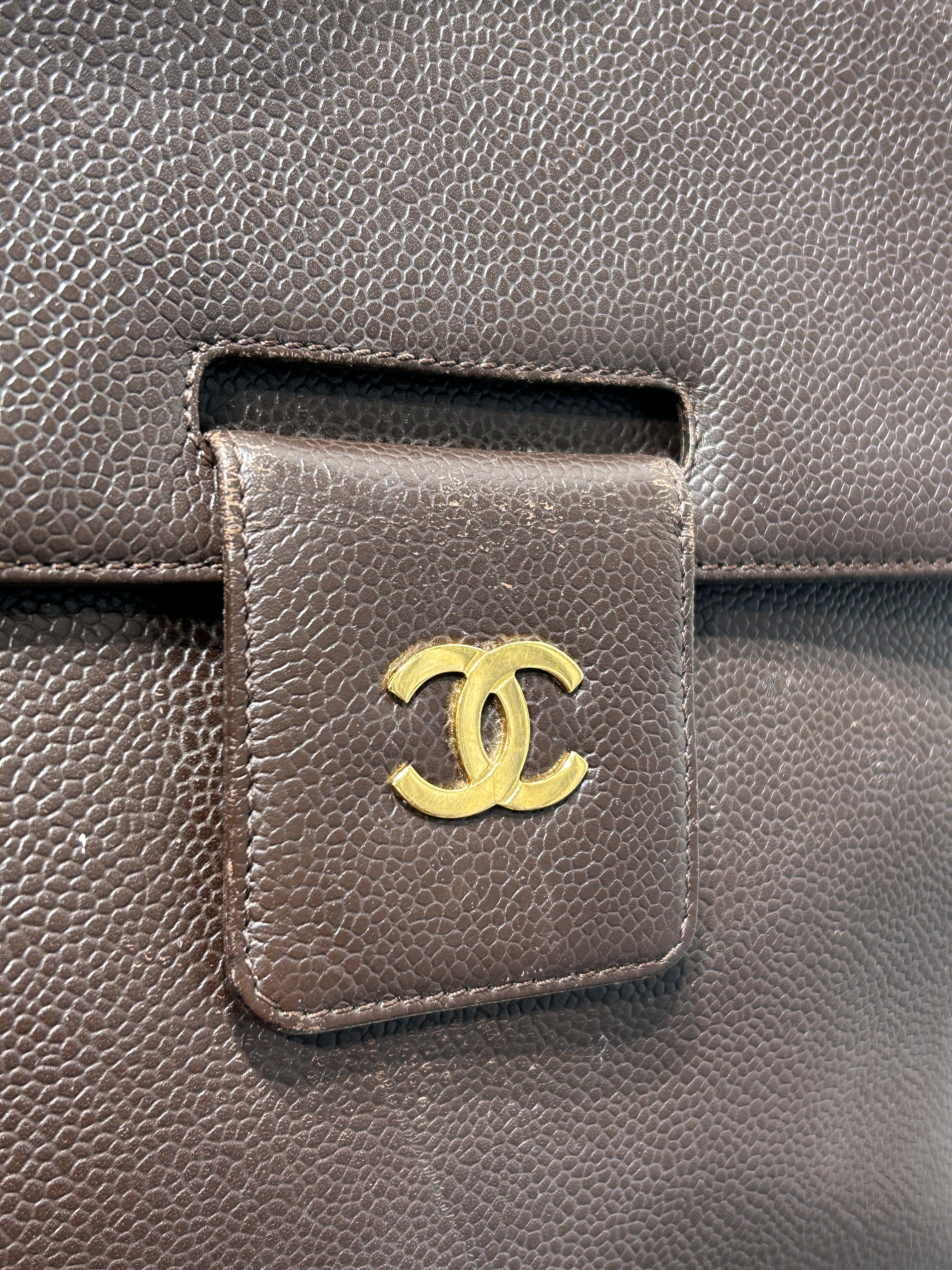 CHANEL/Tote Bag/Leather/BRW/CAVIAR MESSANGER BAG view 6