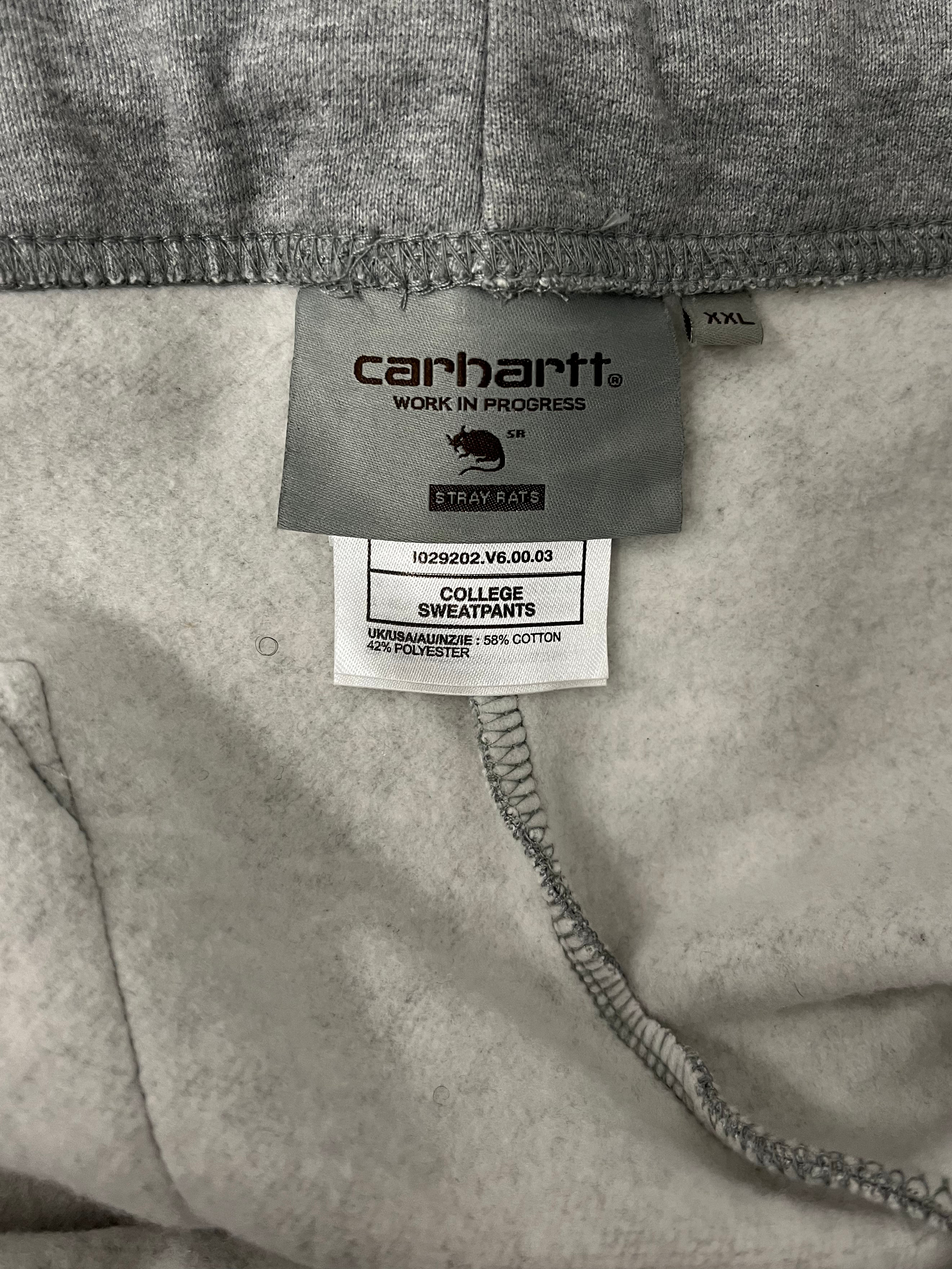 Carhartt/STRAY RATS/Pants/XXL/Cotton/GRY/BLUE TEXT JOGGER view 3
