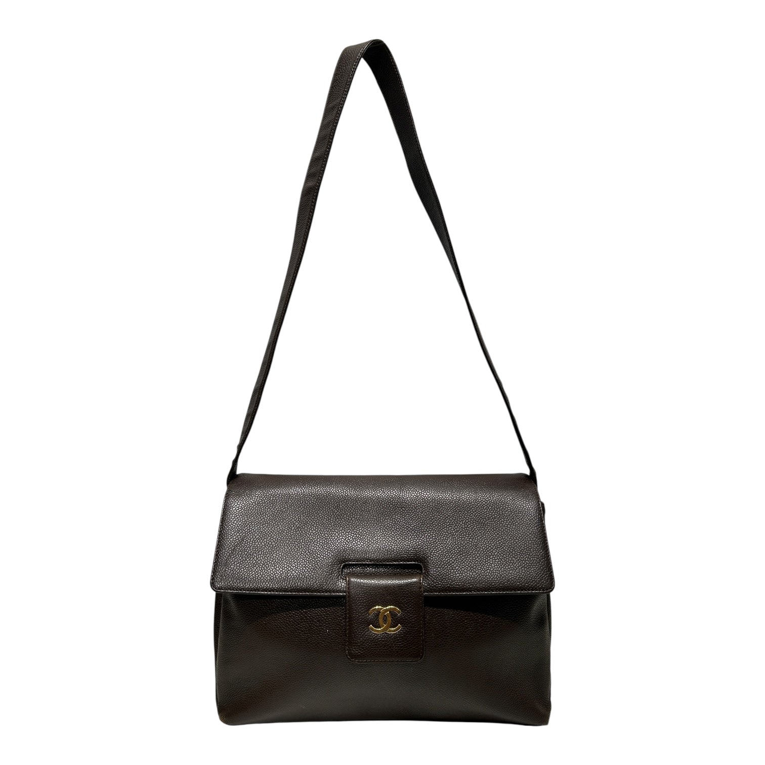 CHANEL/Tote Bag/Leather/BRW/CAVIAR MESSANGER BAG view 1