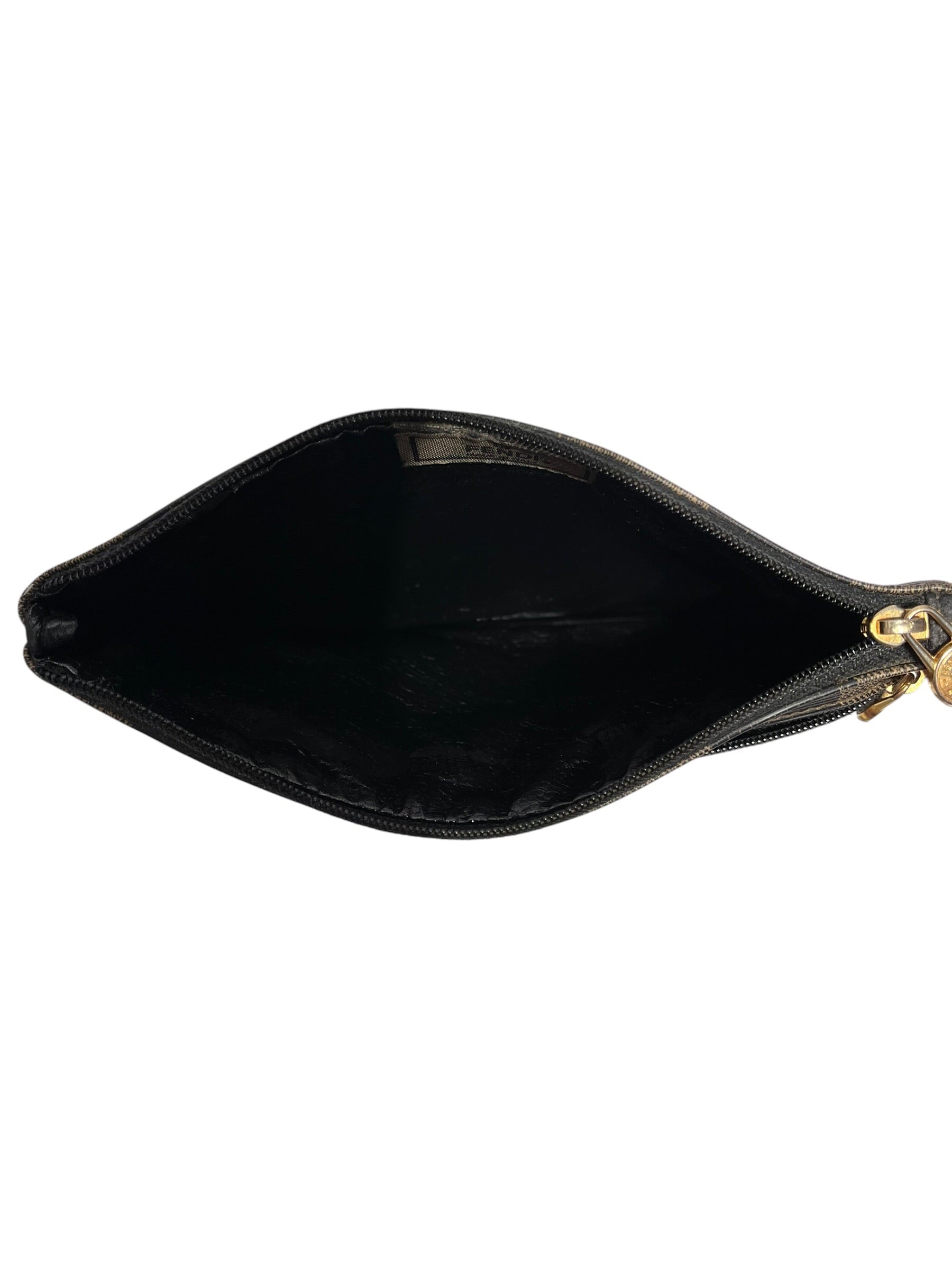 FENDI/Pouch/Stripe/Leather/BRW/PEQUIN STIPED 3 ZIP POUCH view 3