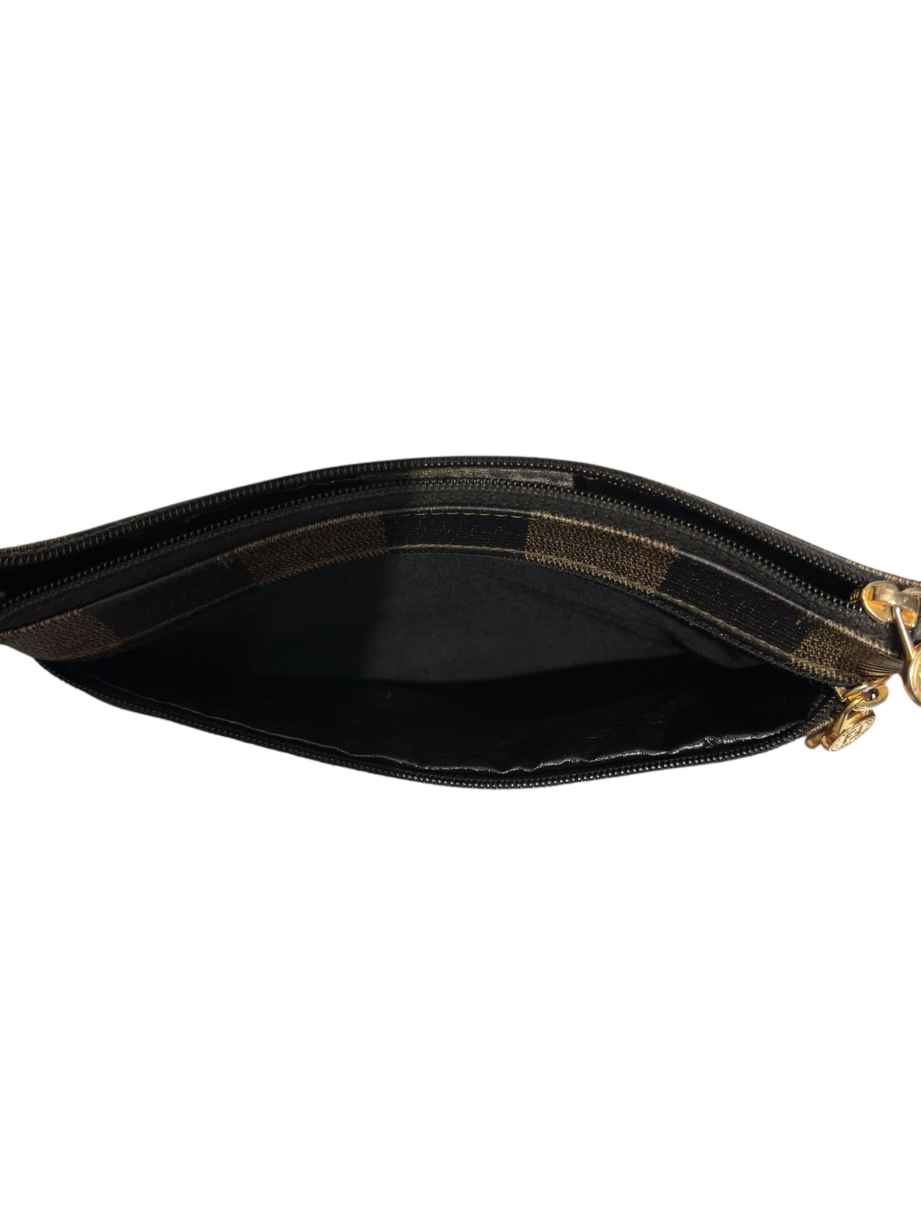 FENDI/Pouch/Stripe/Leather/BRW/PEQUIN STIPED 3 ZIP POUCH view 4