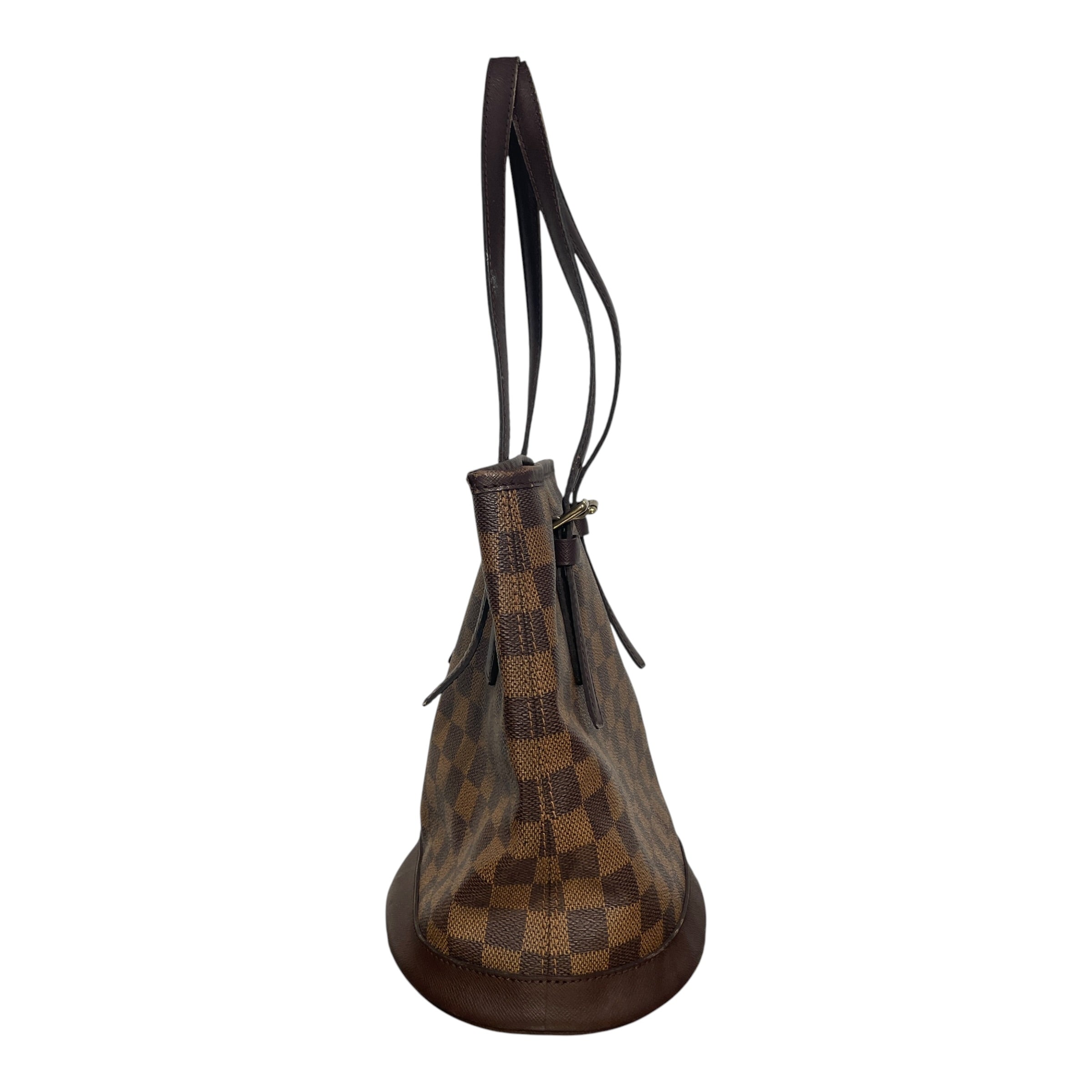 LOUIS VUITTON/Tote Bag/Monogram/Leather/BRW/Damier ebene Bucket bag view 2