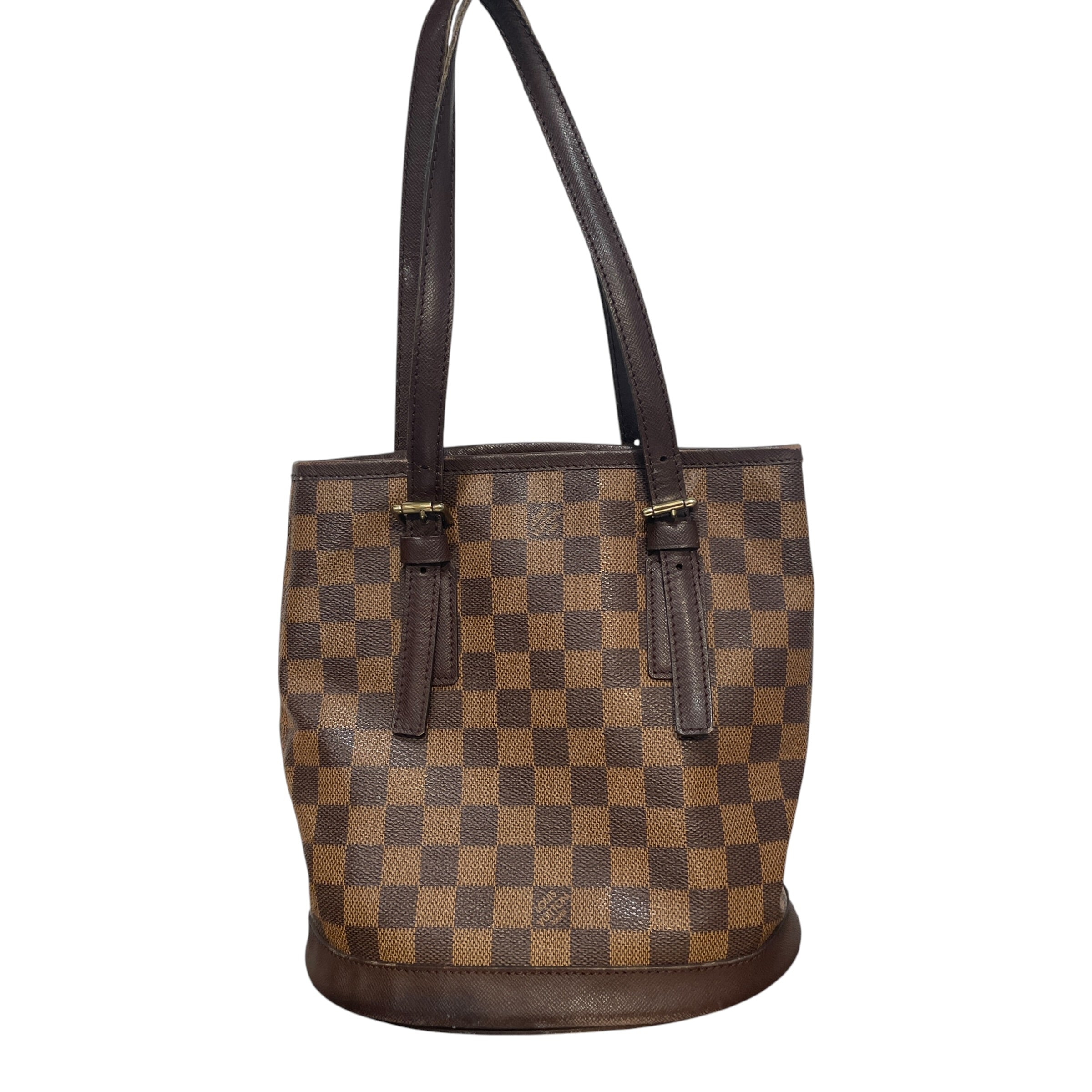 LOUIS VUITTON/Tote Bag/Monogram/Leather/BRW/Damier ebene Bucket bag view 3