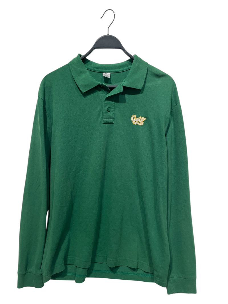 GOLF WANG/Polo Shirt/XL/Cotton/GRN/GOLF EMBROD LOGO