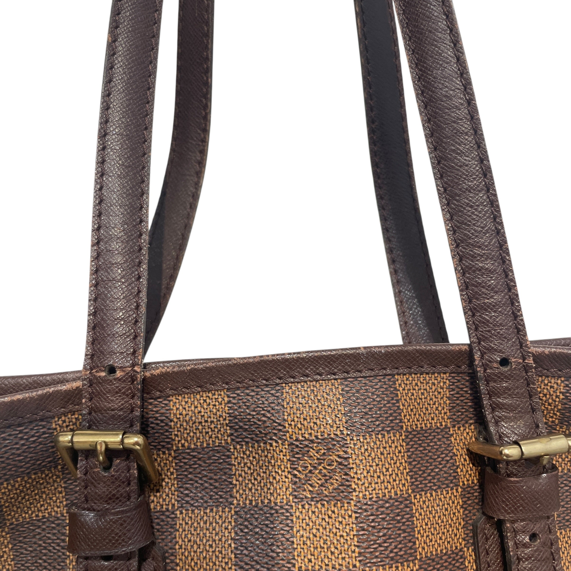 LOUIS VUITTON/Tote Bag/Monogram/Leather/BRW/Damier ebene Bucket bag view 7