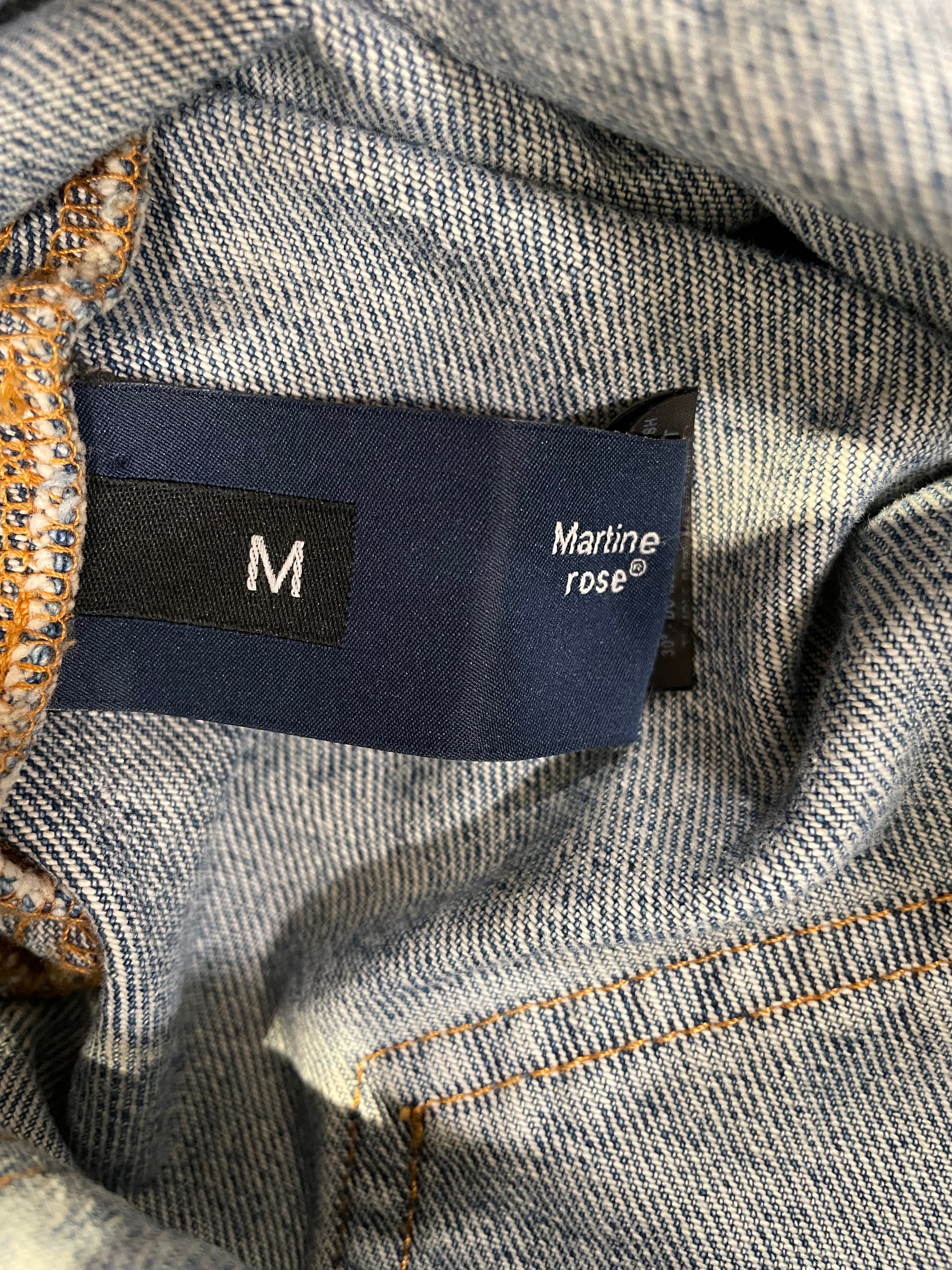 MARTINE ROSE/Skirt/M/Cotton/BLU/BACKWARD ZIPPER SKIRT view 3