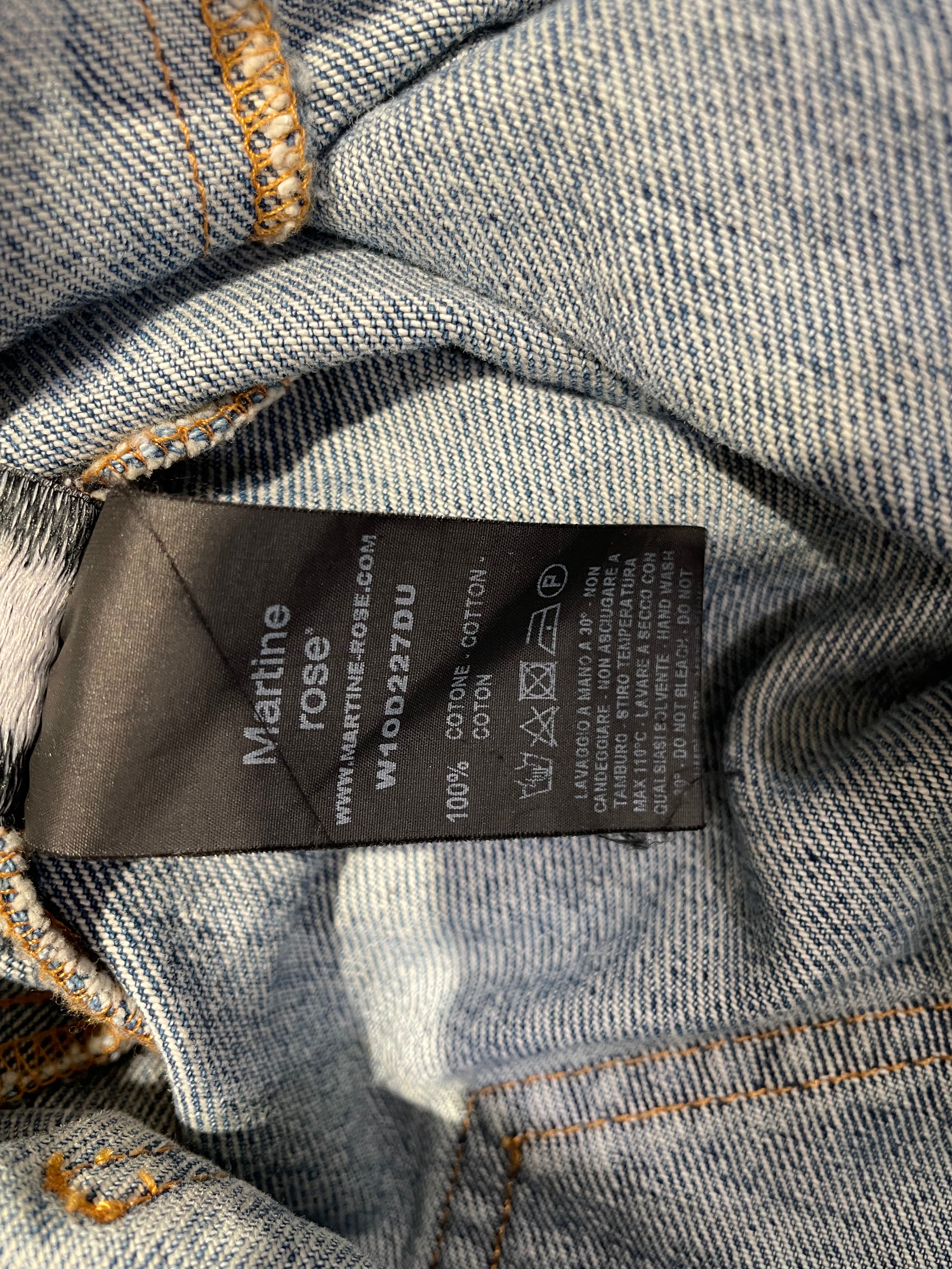 MARTINE ROSE/Skirt/M/Cotton/BLU/BACKWARD ZIPPER SKIRT view 4