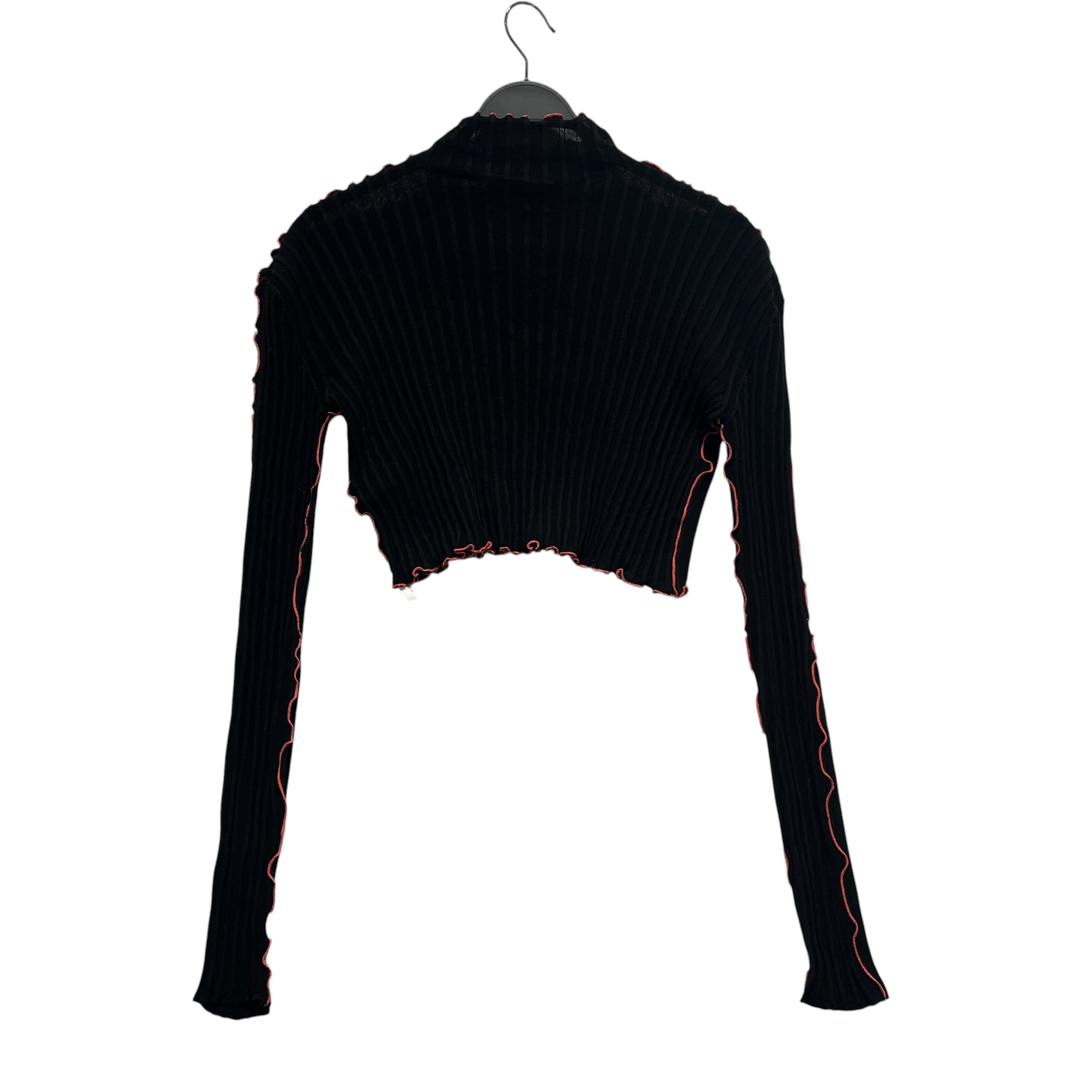 OFF-WHITE/LS T-Shirt/38/Cotton/BLK/PINK CONTRAST STITCH view 2