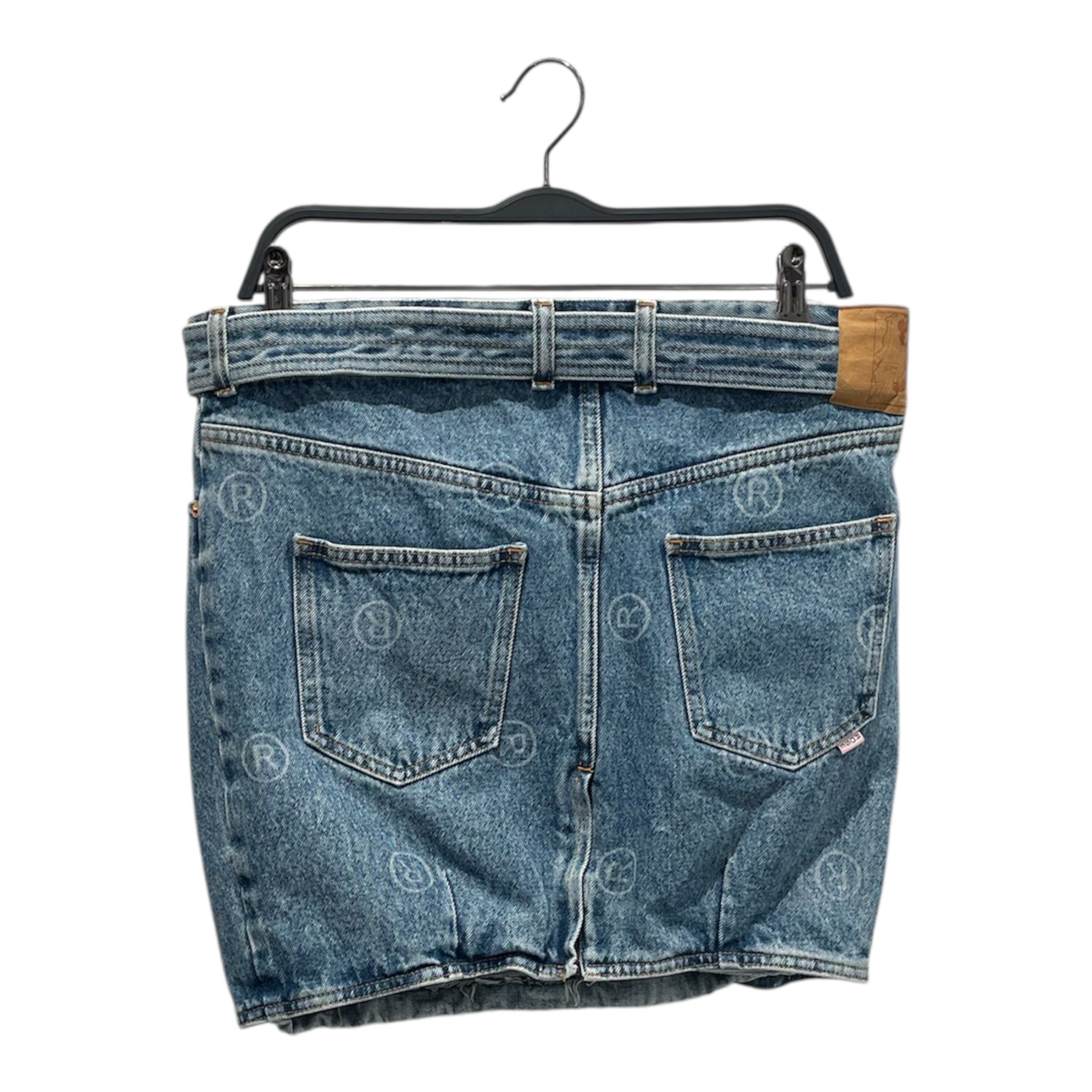 MARTINE ROSE/Skirt/M/Cotton/BLU/BACKWARD ZIPPER SKIRT view 2