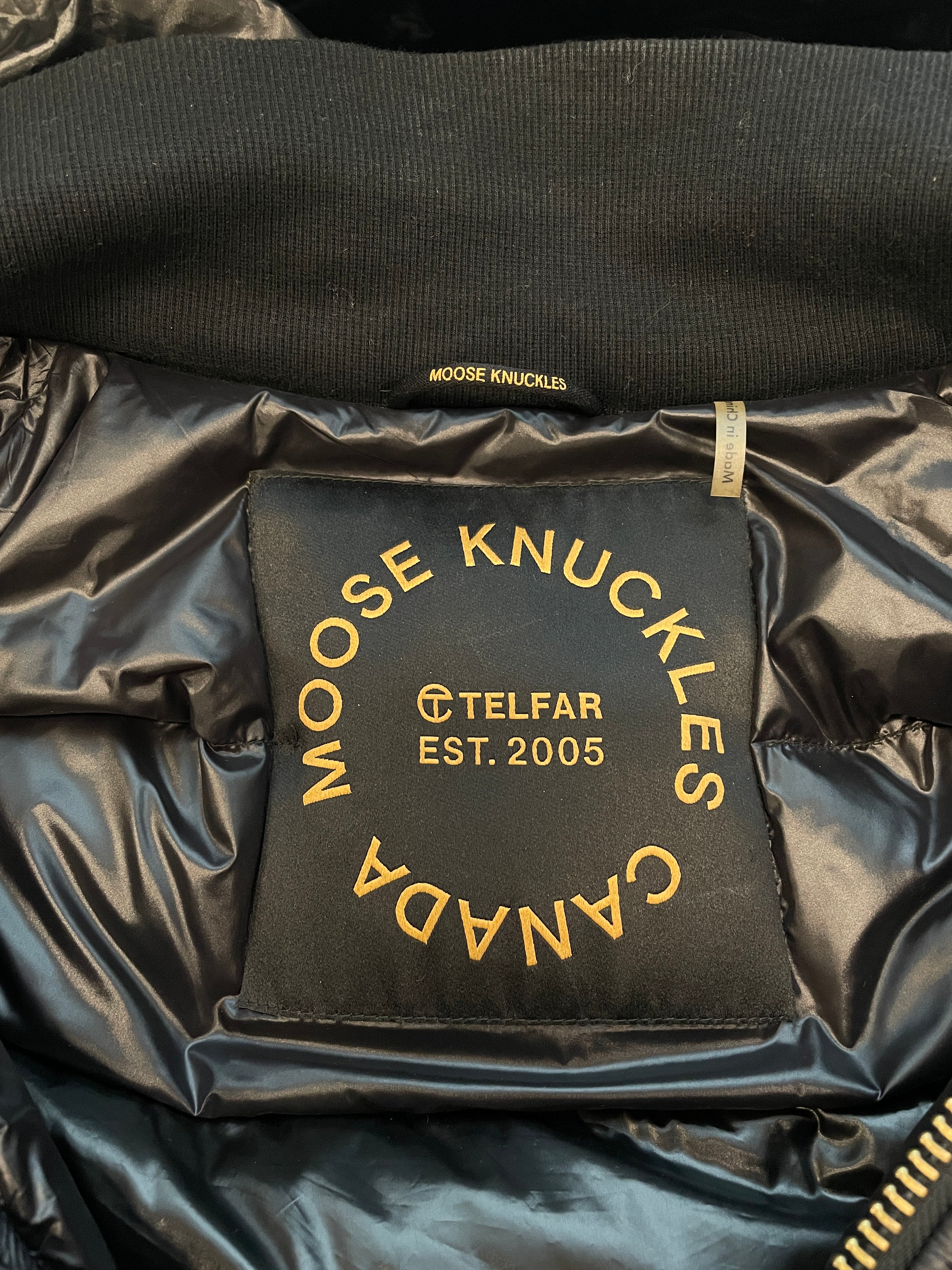 MOOSE KNUCKLES/Telfar/Jacket/XL/Polyester/BLK/FUR TRIMS/GOLD HARDWARE view 5