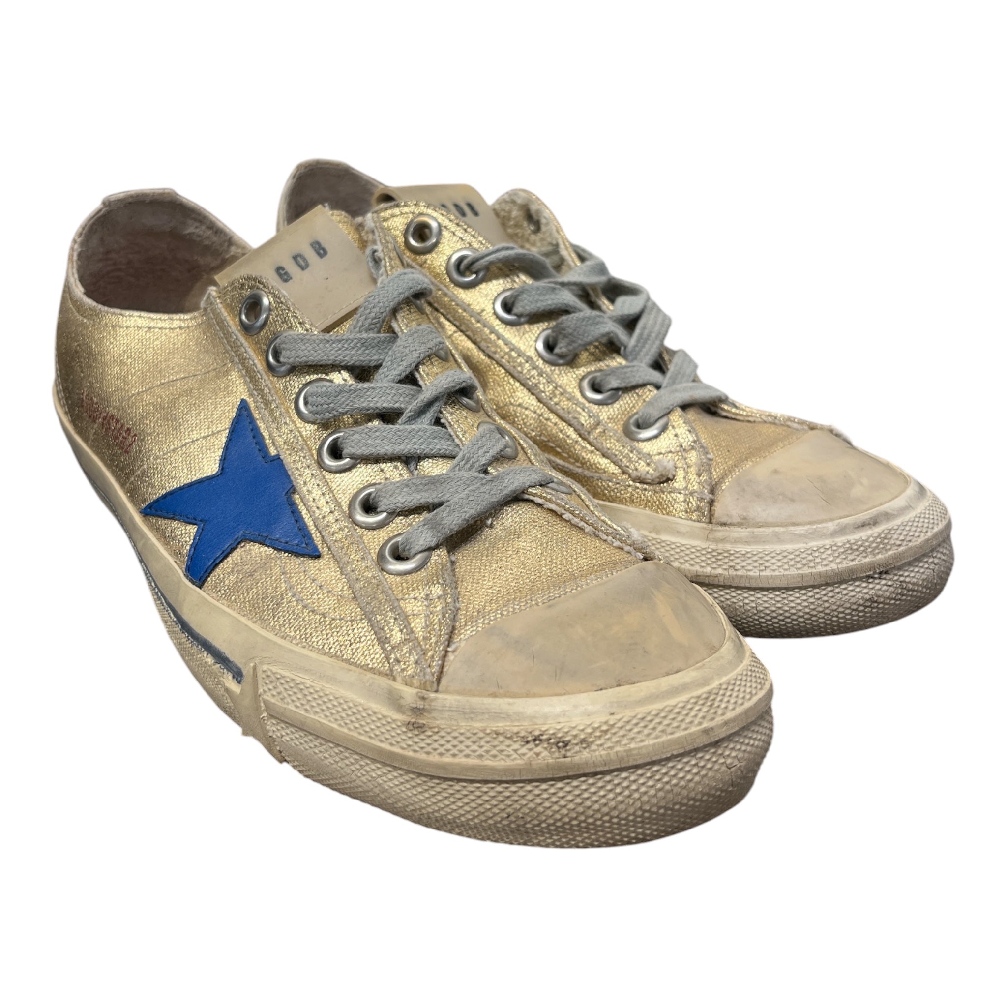 GOLDEN GOOSE/Low-Sneakers/EU 39/GLD/BLUE STAR view 1