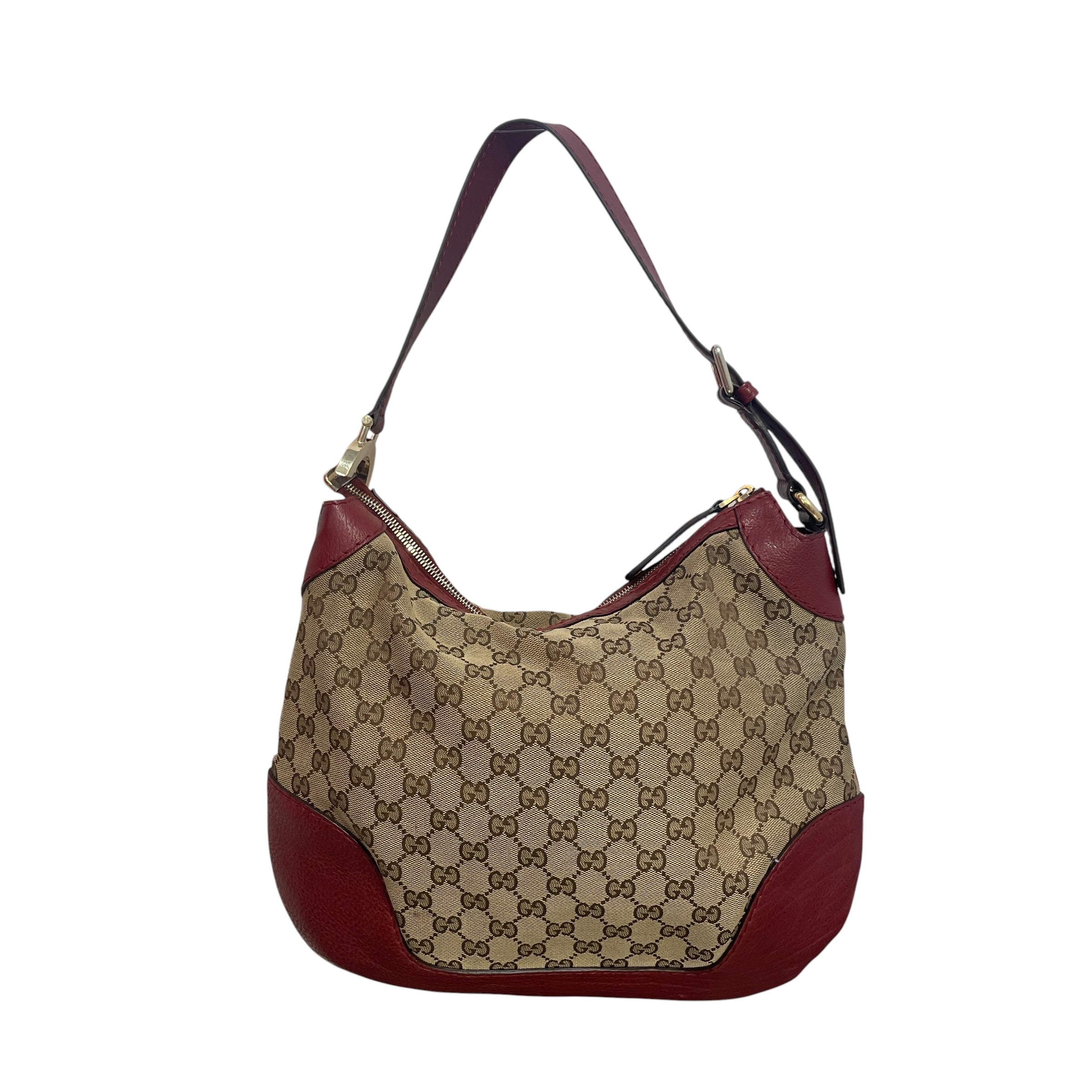 GUCCI/Cross Body Bag/Monogram/Leather/BRW/Guci Mongram hobo  BAg view 2