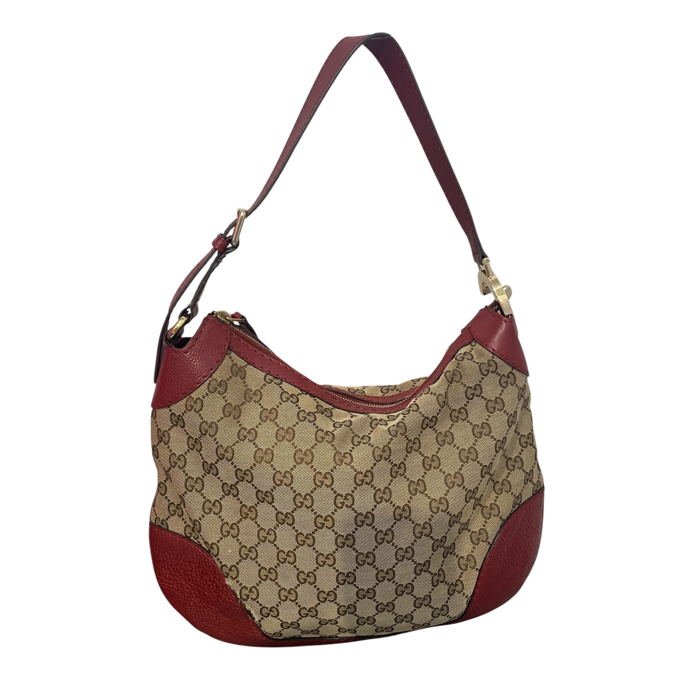 GUCCI/Cross Body Bag/Monogram/Leather/BRW/Guci Mongram hobo  BAg view 1
