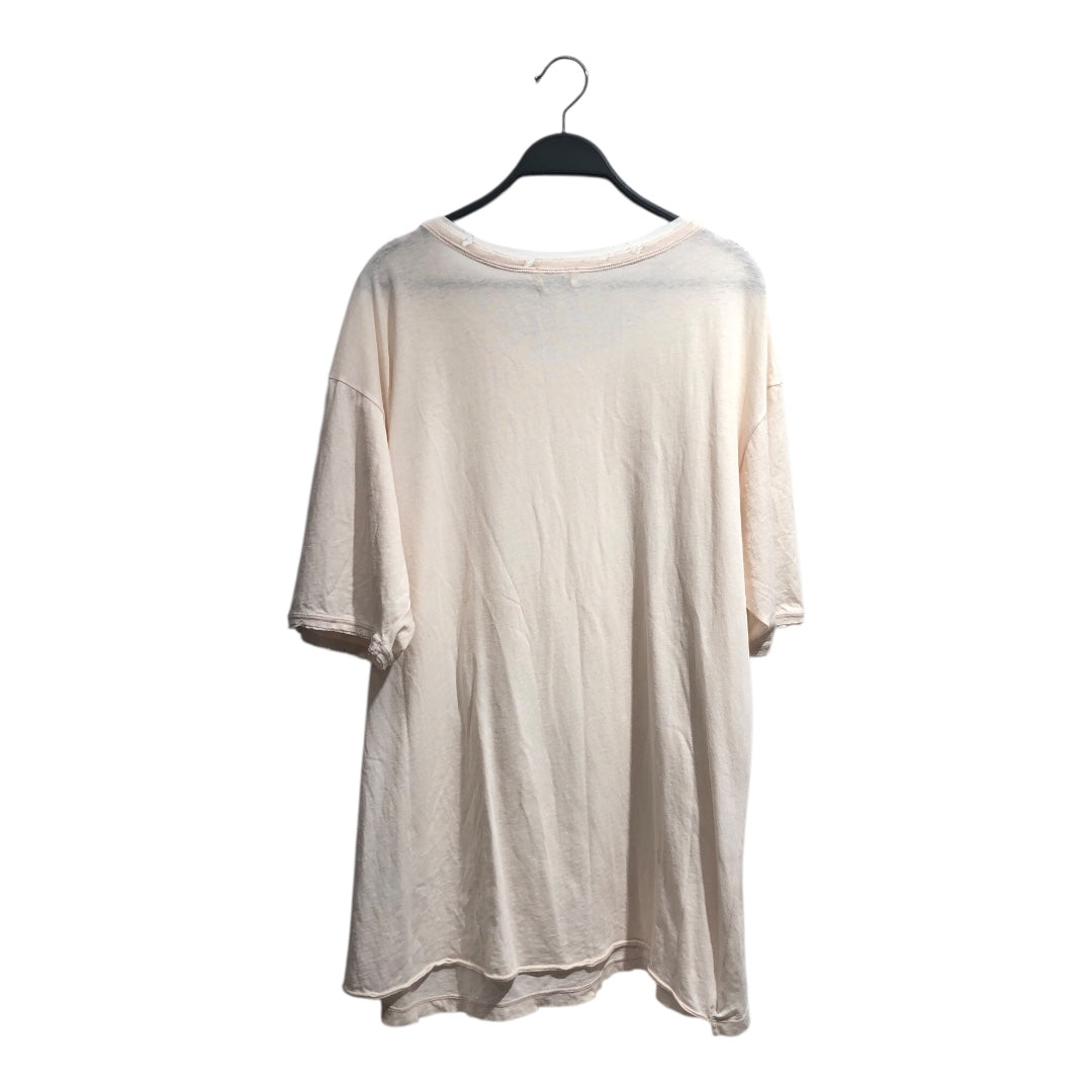 SAINT LAURENT/T-Shirt/Cotton/CRM/DISTRESSED TRIPLE COLLAR view 2