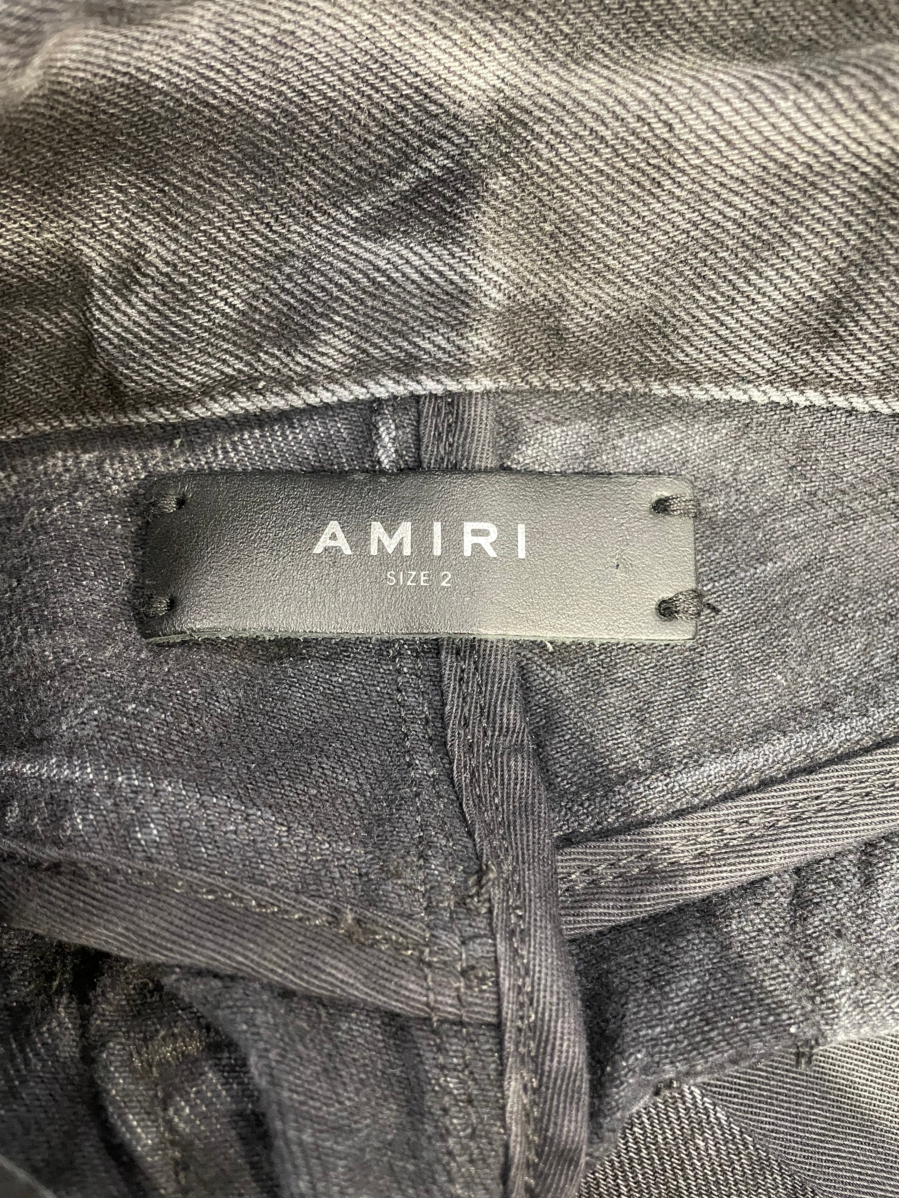 AMIRI/Skirt/0/Denim/BLK/DISTRESSED view 3