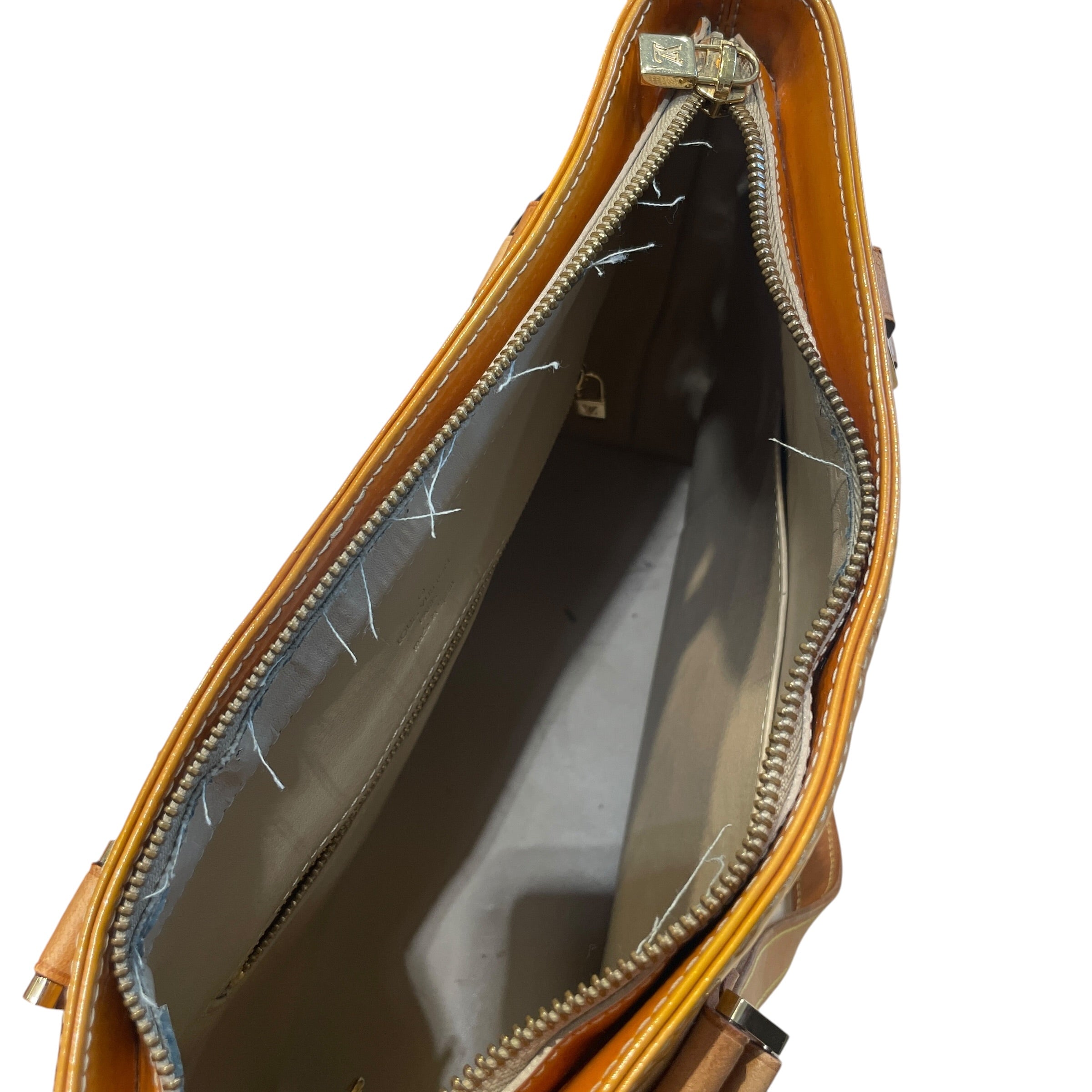 LOUIS VUITTON/Tote Bag/Monogram/Leather/YEL/Vernis Houston Tote view 6