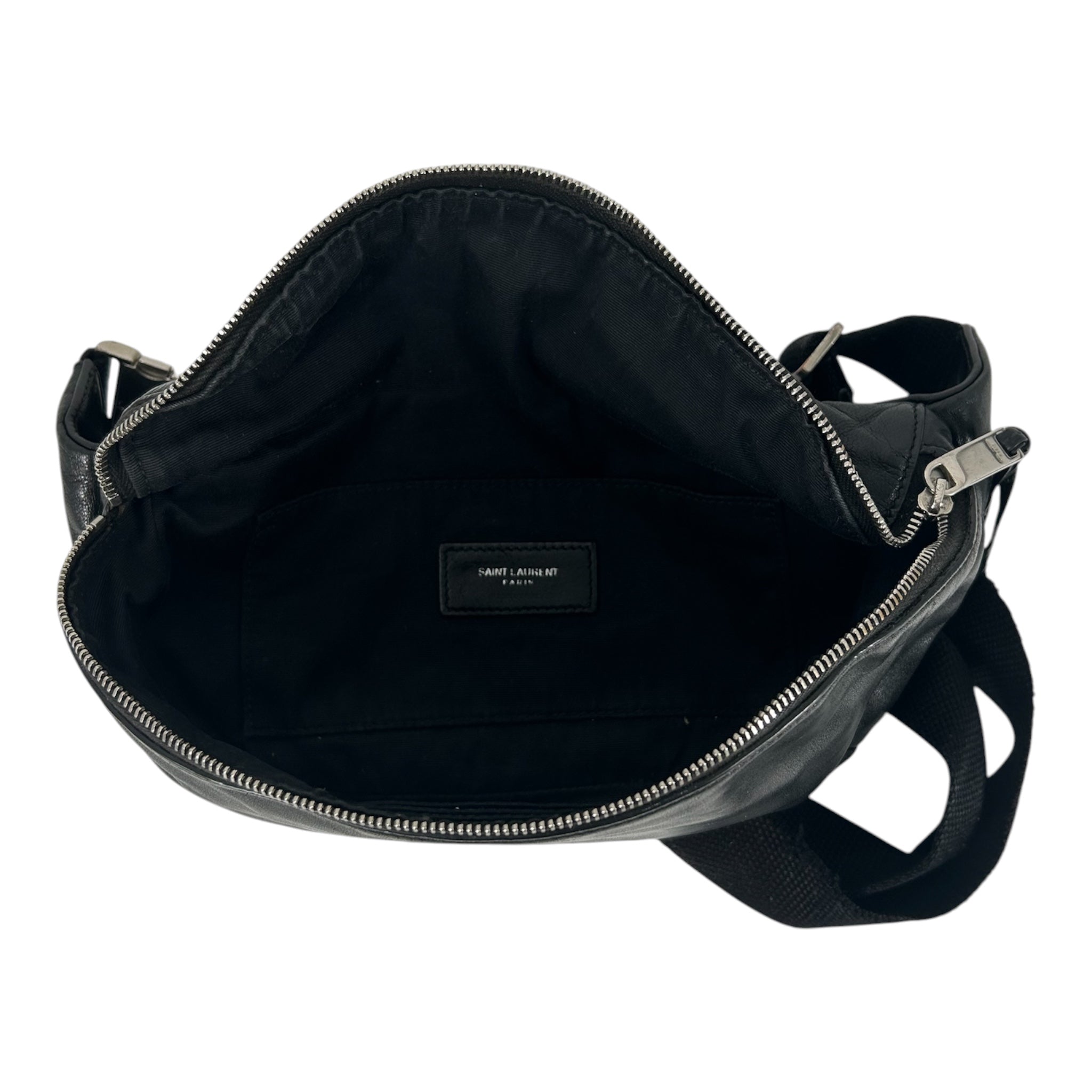 SAINT LAURENT/Fanny Pack/Leather/BLK/CITY BELT BAG SILVER HRDWR view 4