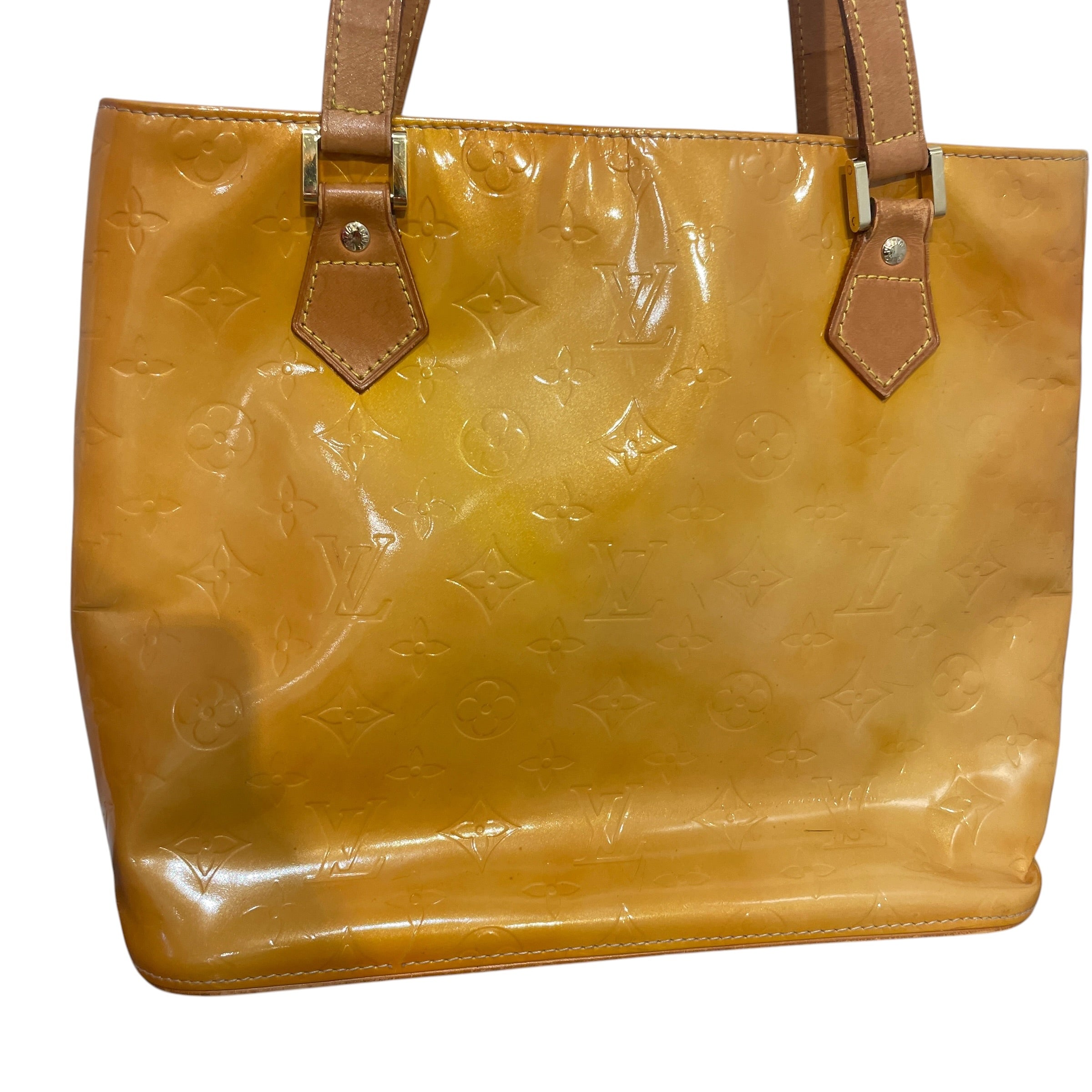 LOUIS VUITTON/Tote Bag/Monogram/Leather/YEL/Vernis Houston Tote view 4
