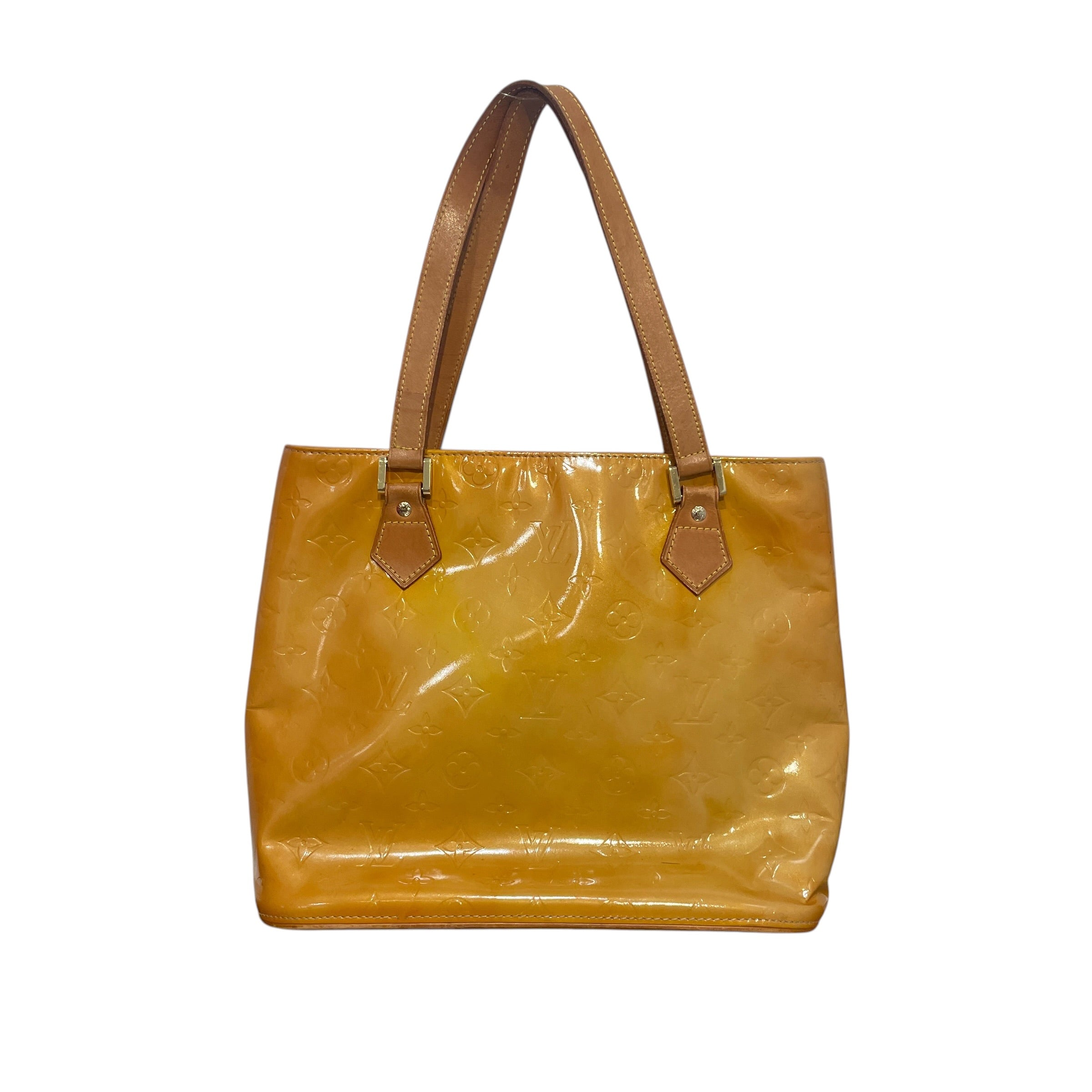 LOUIS VUITTON/Tote Bag/Monogram/Leather/YEL/Vernis Houston Tote view 2