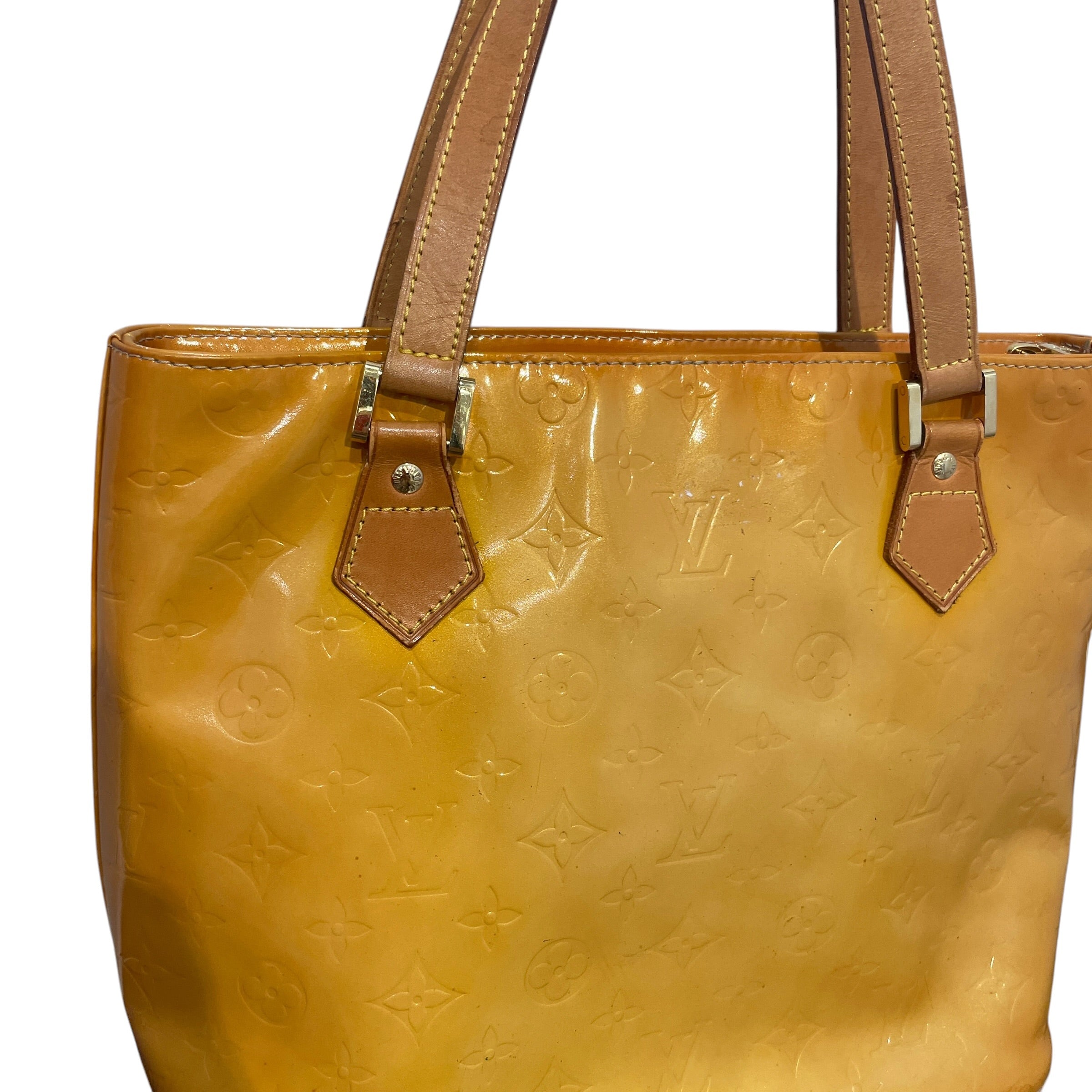 LOUIS VUITTON/Tote Bag/Monogram/Leather/YEL/Vernis Houston Tote view 3