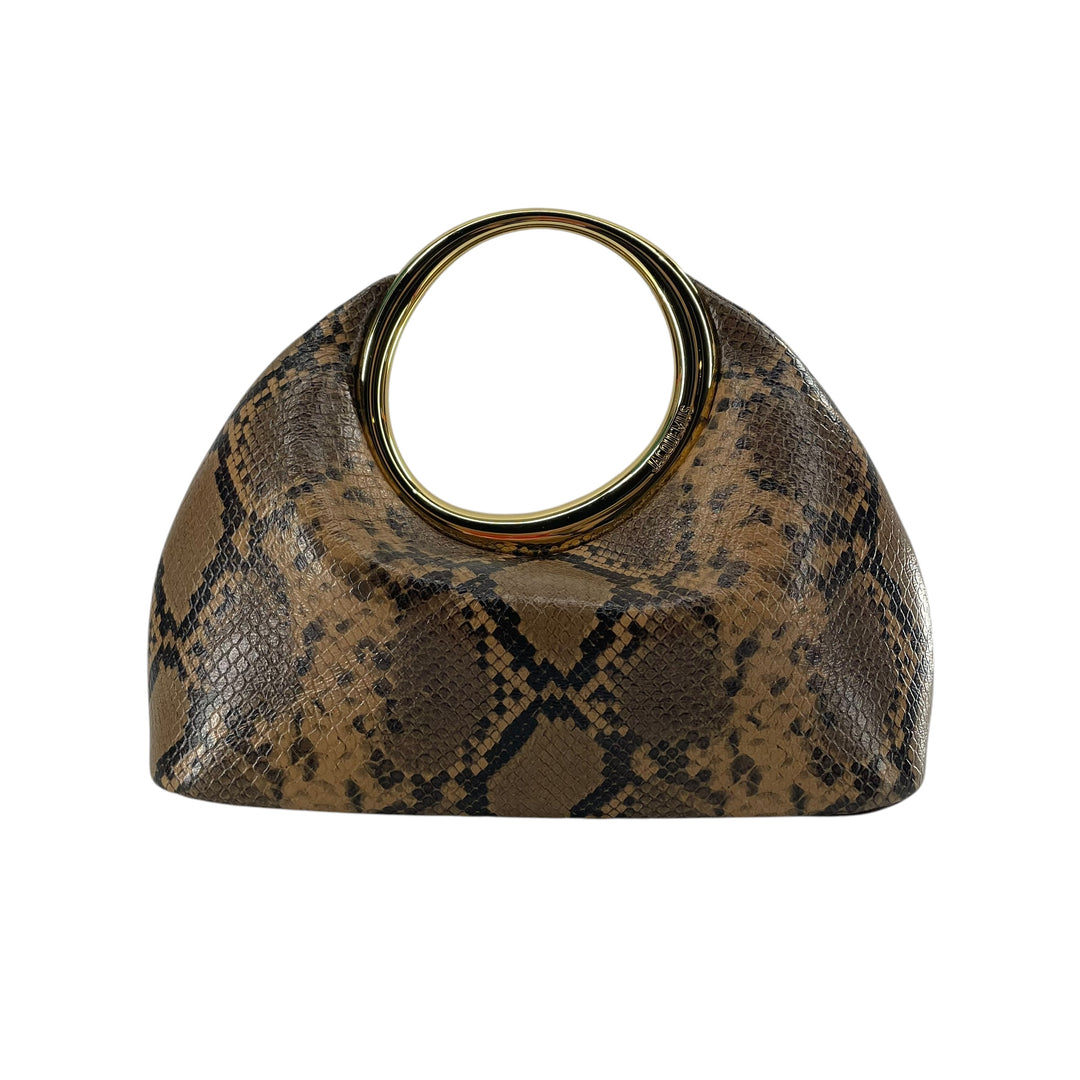 JACQUEMUS/Hand Bag/Animal Pattern/Leather/BRW/GLD HANDLE