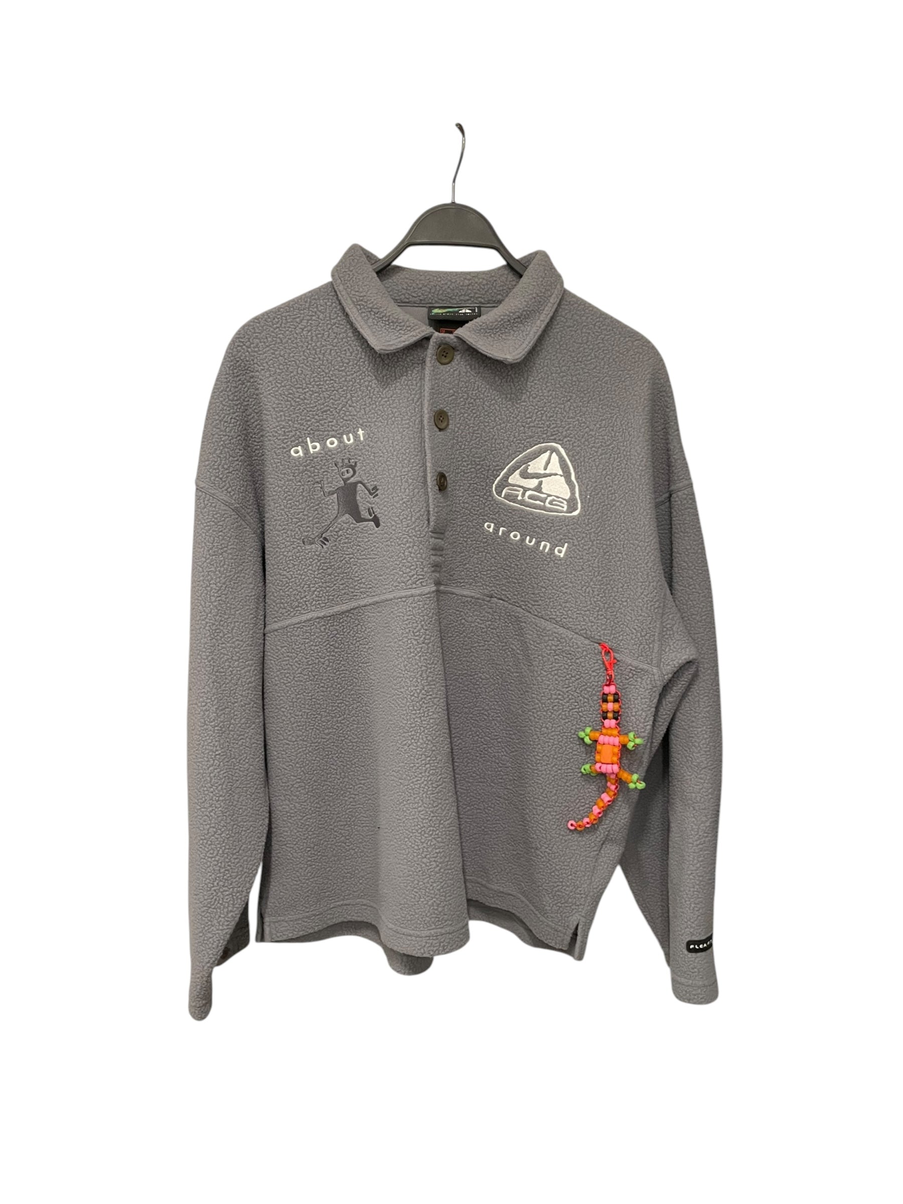 NIKE ACG/CACTUS PLANT FLEA MARKET/Jacket/M/Polyester/GRY/Graphic/ANIMAL ATTACHED view 1