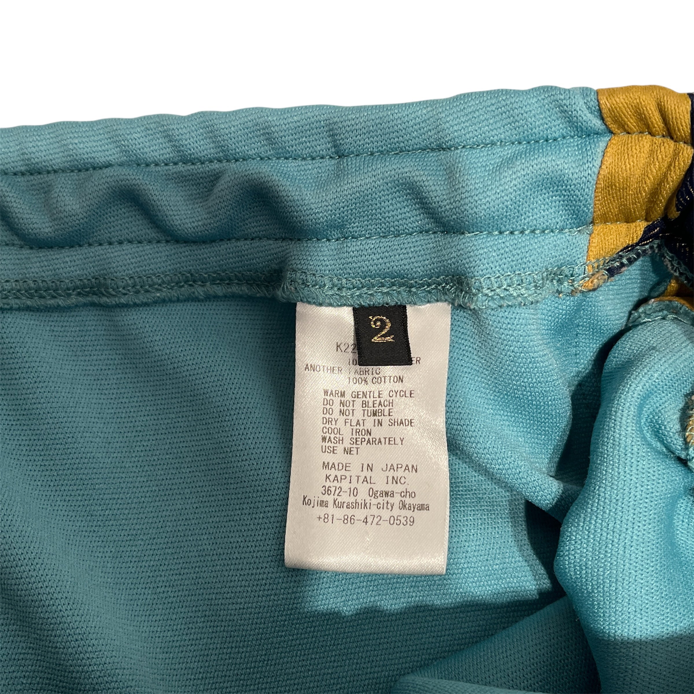 KAPITAL/Pants/2/Polyester/BLU/Graphic/Stuntman Track Pants Teal/Gold view 4