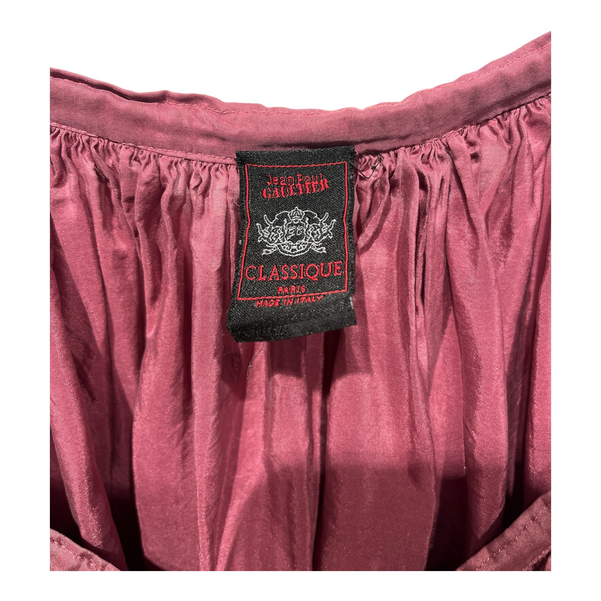 Jean Paul Gaultier/LS Blouse/M/Silk/PPL/ARCHIVAL BILLOWY SILK RUFFLE B view 3