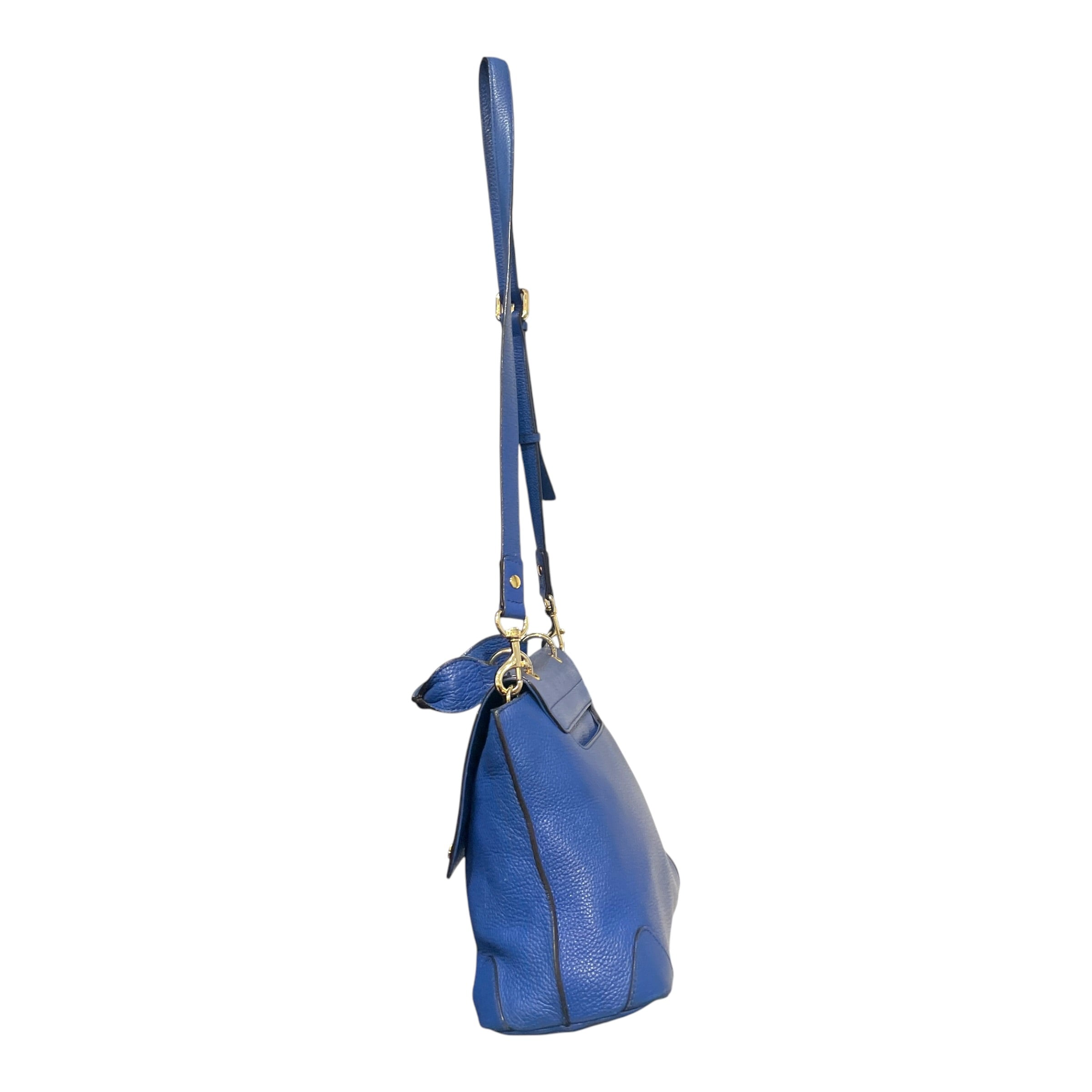 MCM/Clutch Bag/Leather/BLU/Leather handle bag Sky blue view 3