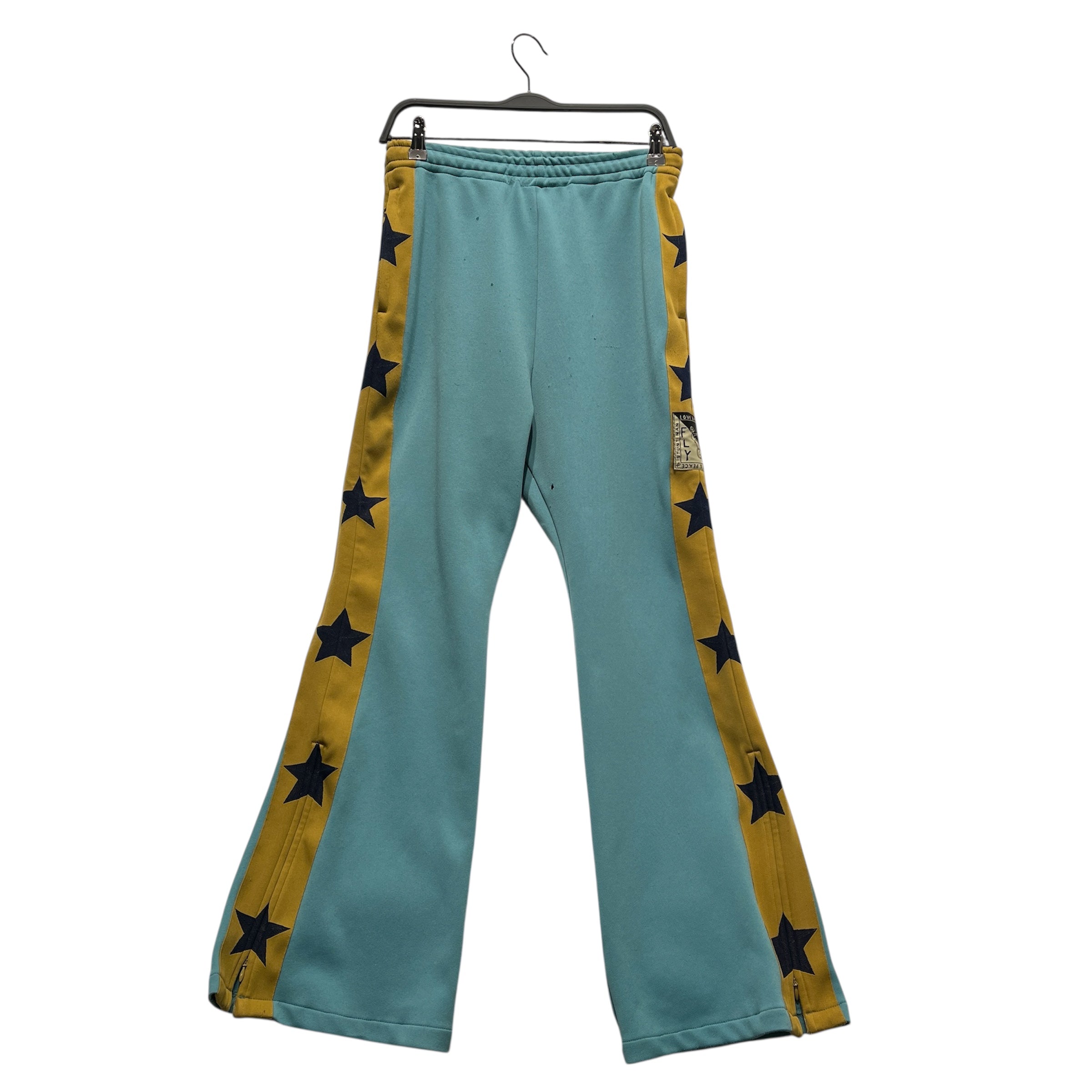 KAPITAL/Pants/2/Polyester/BLU/Graphic/Stuntman Track Pants Teal/Gold view 1