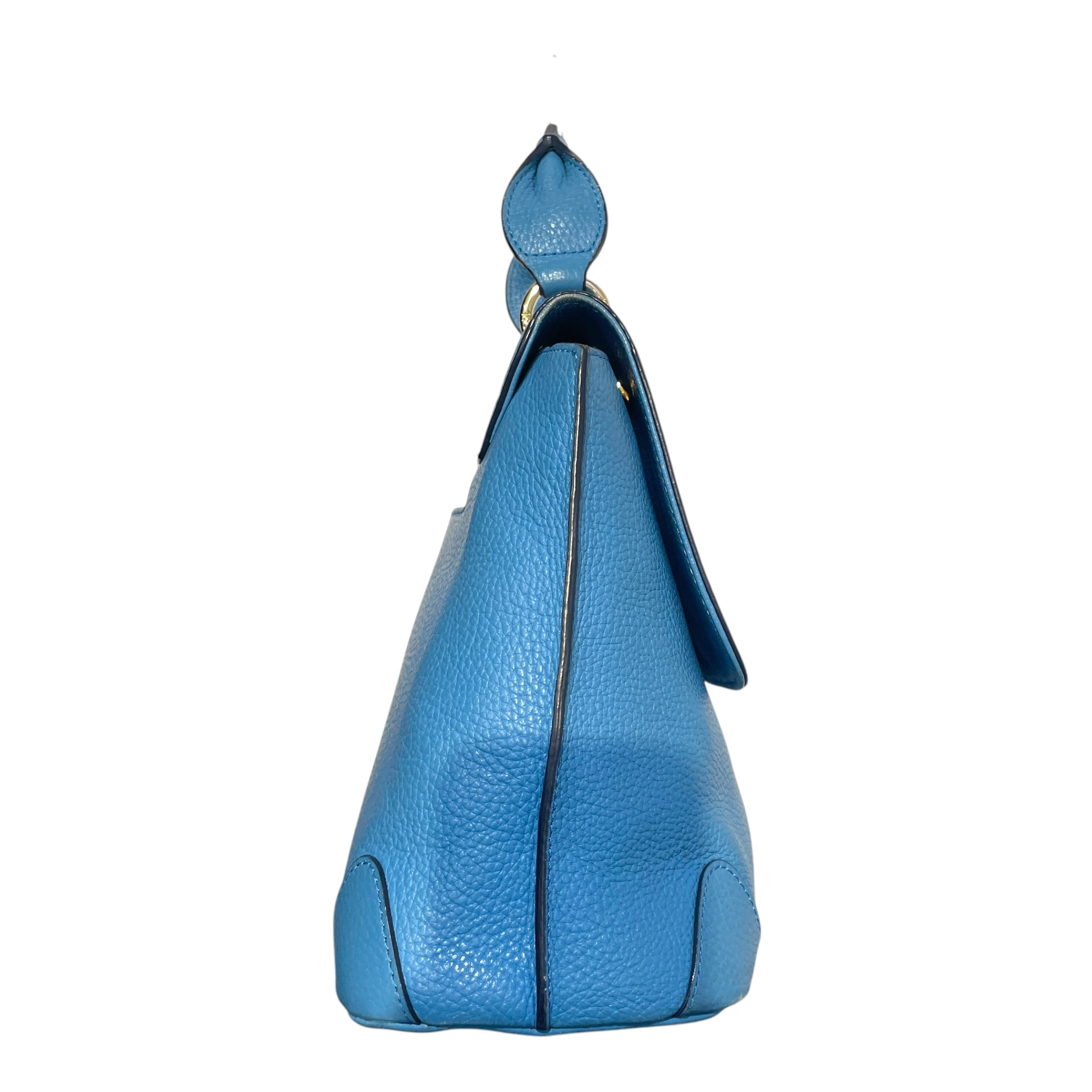 MCM/Clutch Bag/Leather/BLU/Leather handle bag Baby blue view 2