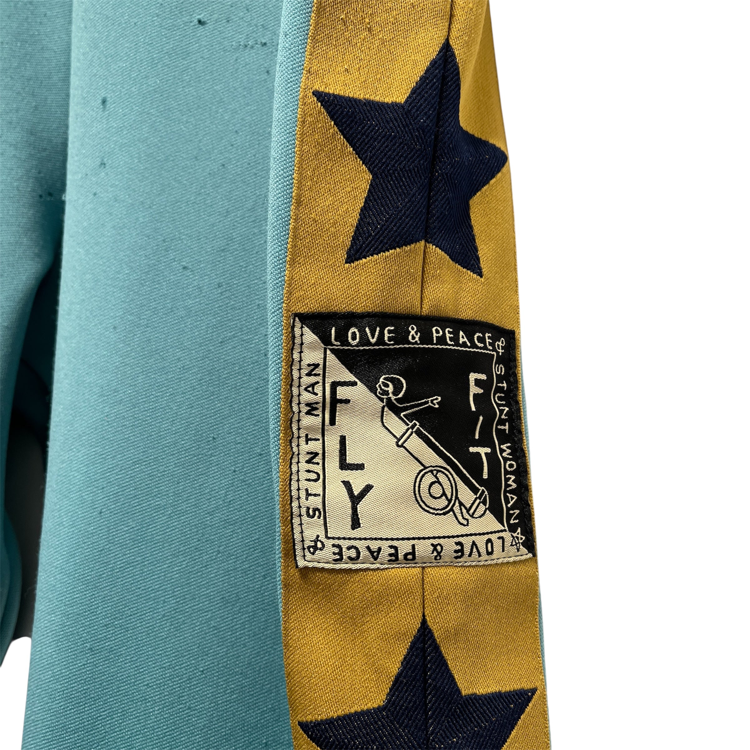 KAPITAL/Pants/2/Polyester/BLU/Graphic/Stuntman Track Pants Teal/Gold view 5