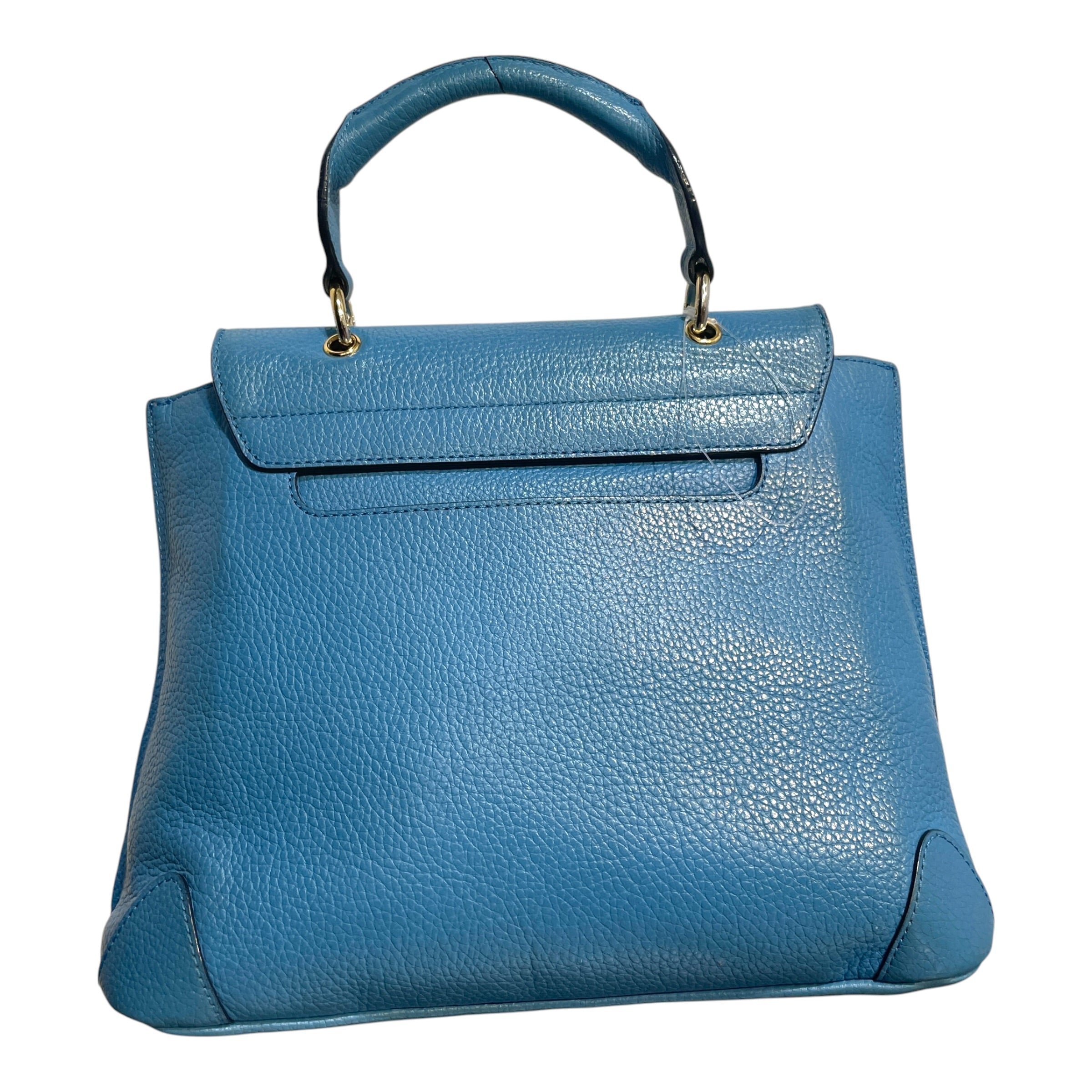 MCM/Clutch Bag/Leather/BLU/Leather handle bag Baby blue view 3