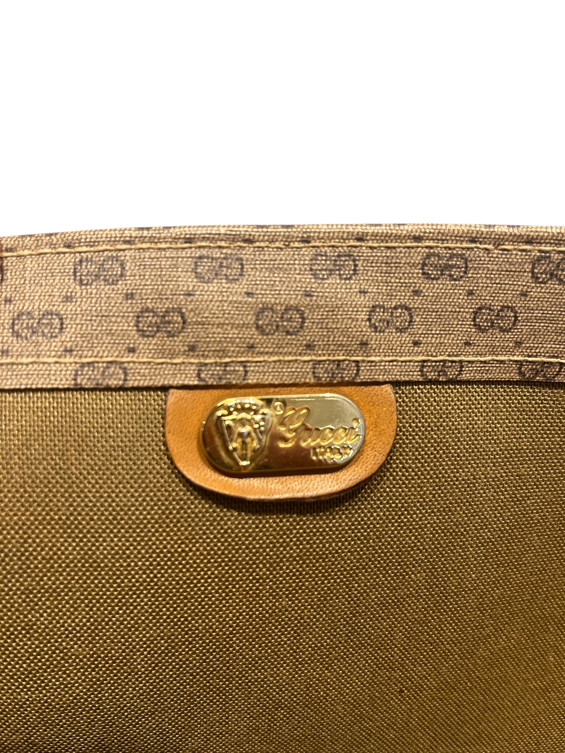 GUCCI/Tote Bag/Monogram/Leather/BEG/MICRO GG CANVA WEB STRAPS view 4
